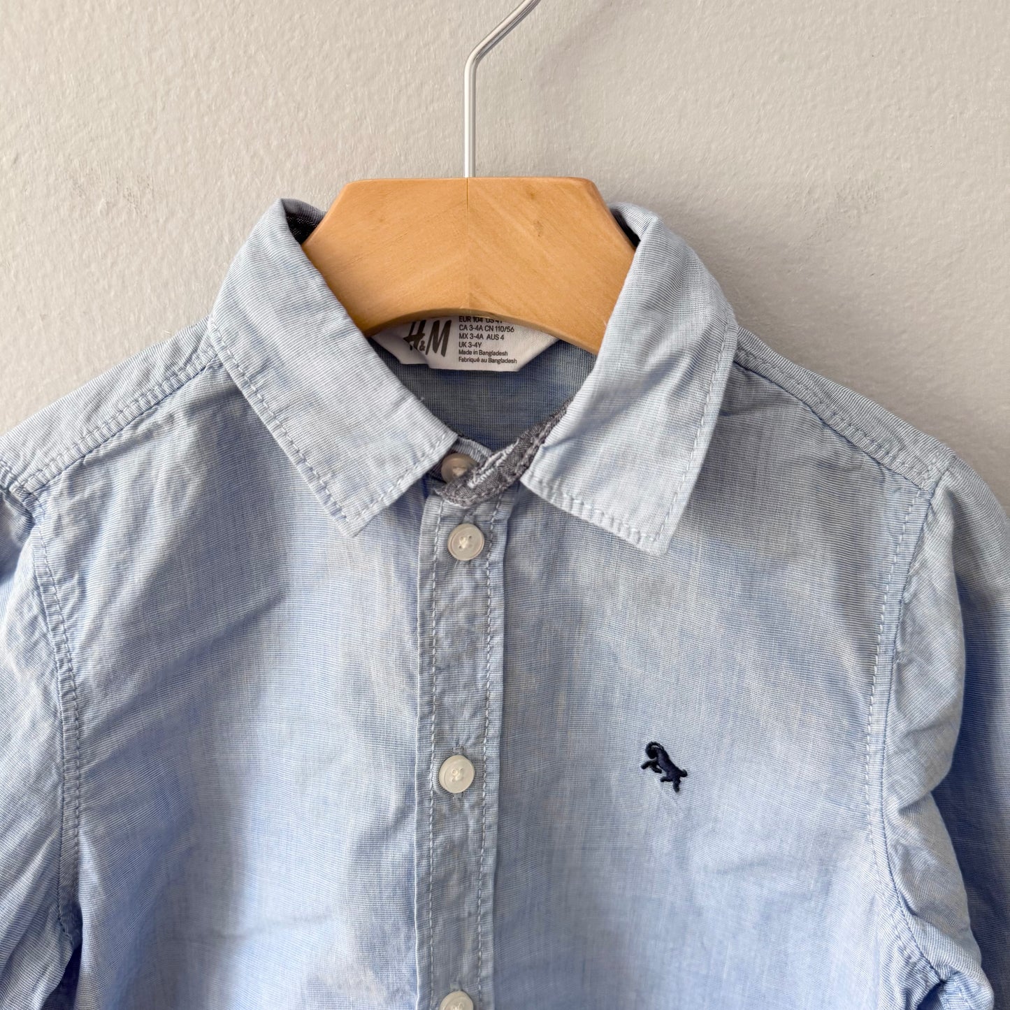 H&M / Blue dress shirt / 3-4Y