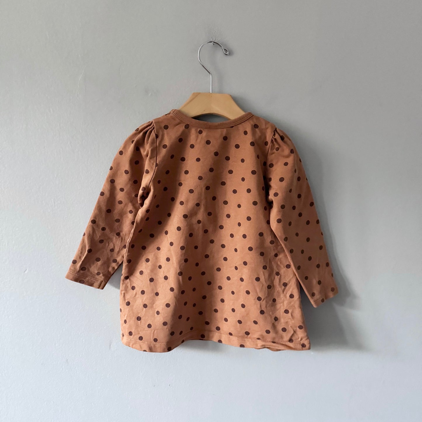 Alana / Brown x dots long sleeve dress / 98