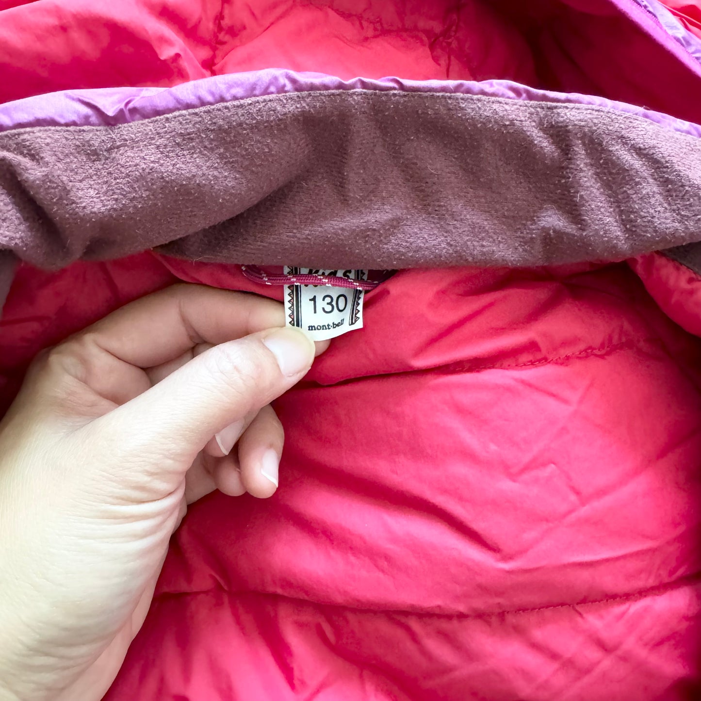Montbell / Purple puffer jacket / 8Y(130cm)
