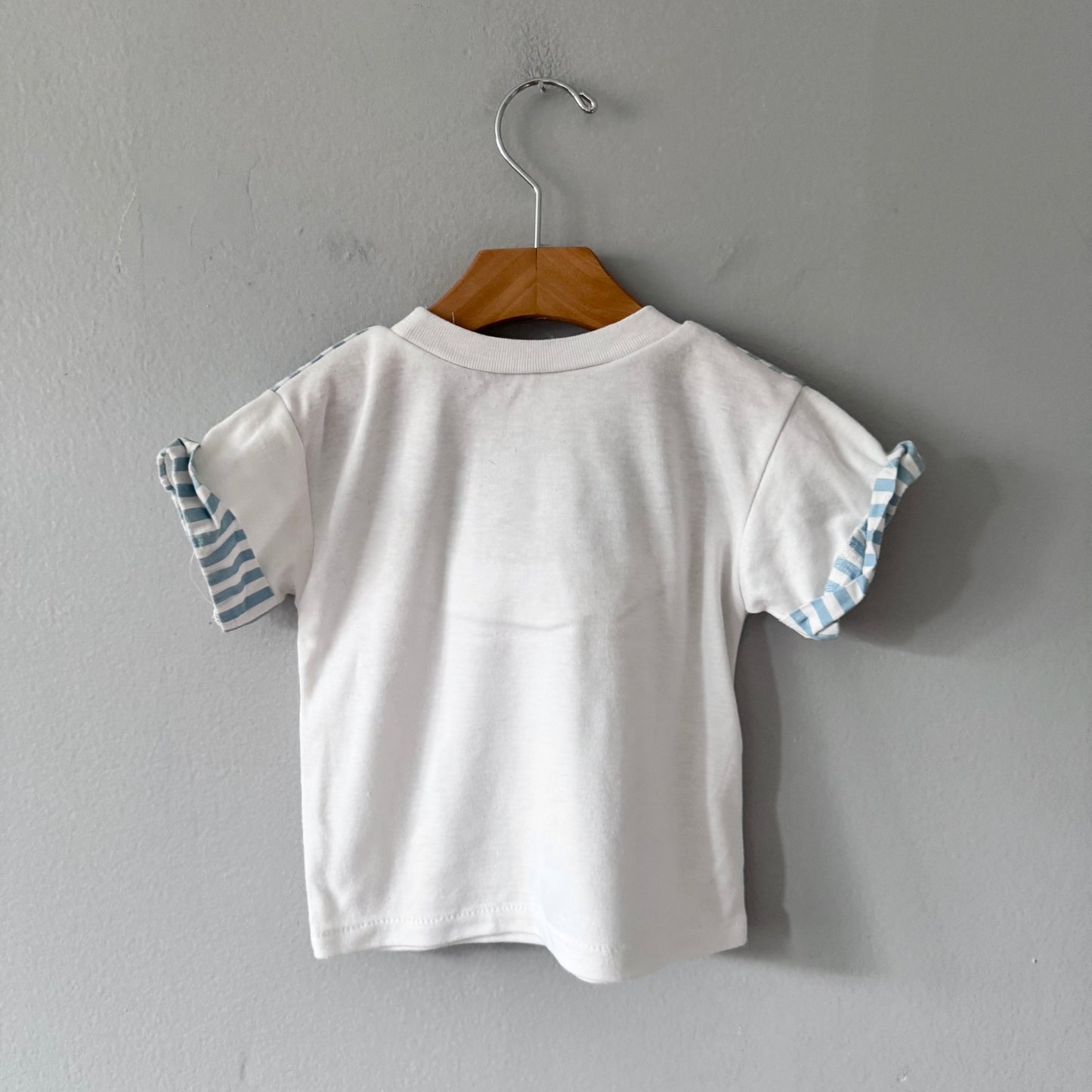 Vintage / White x stripe tee / 2-3Y