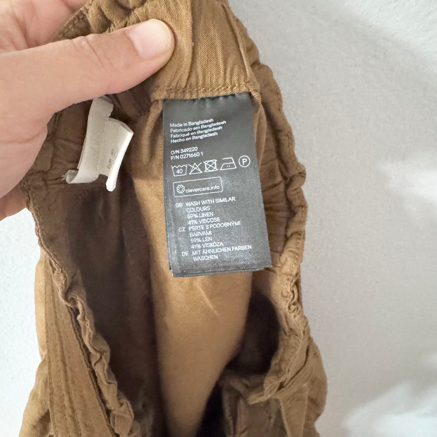 H&M / Brown linen x viscose pants / Women 10