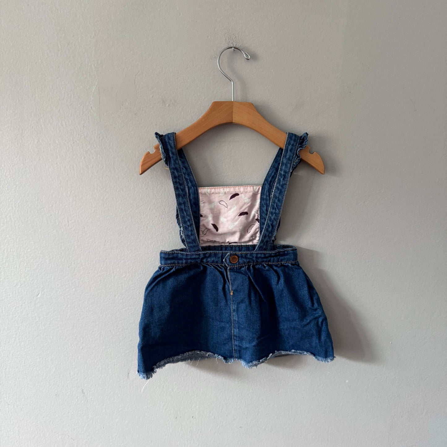 Zara / Denim overall skirt / 9-12M