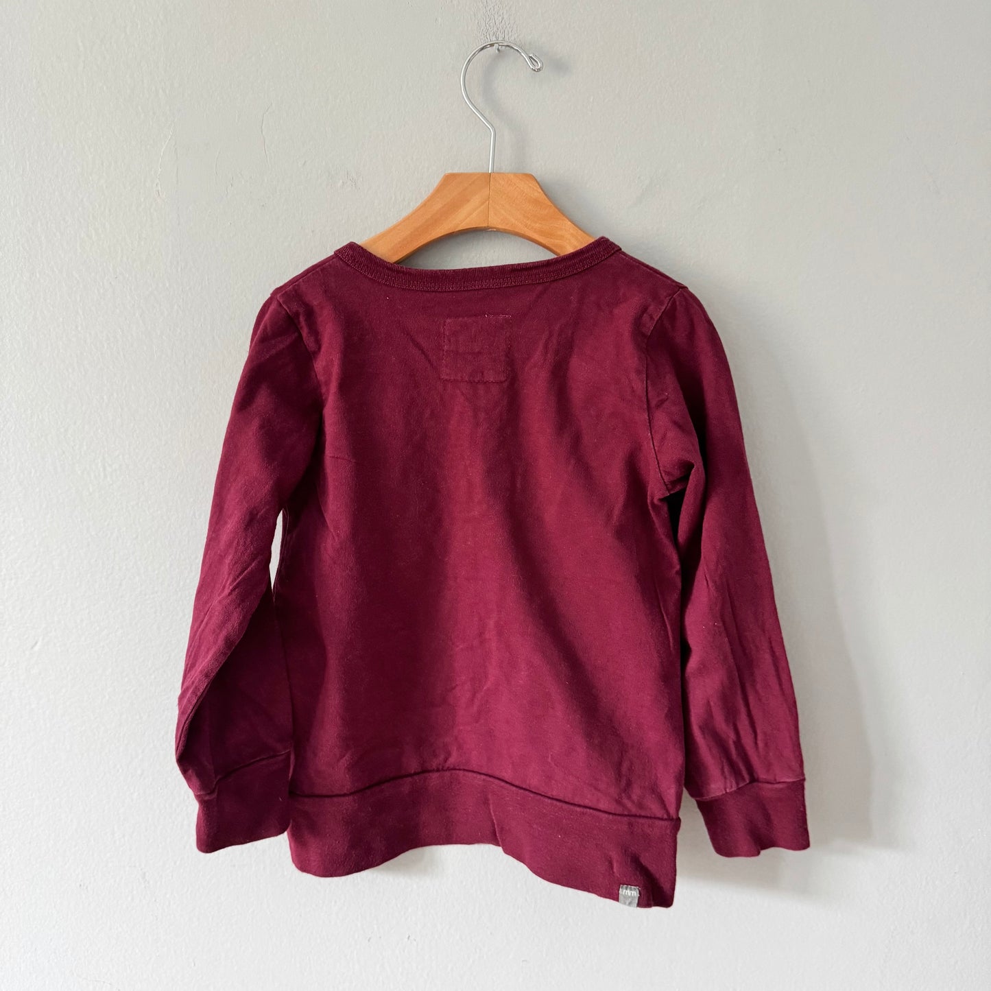Mini mioche / Burgundy cotton cardigan / 5Y