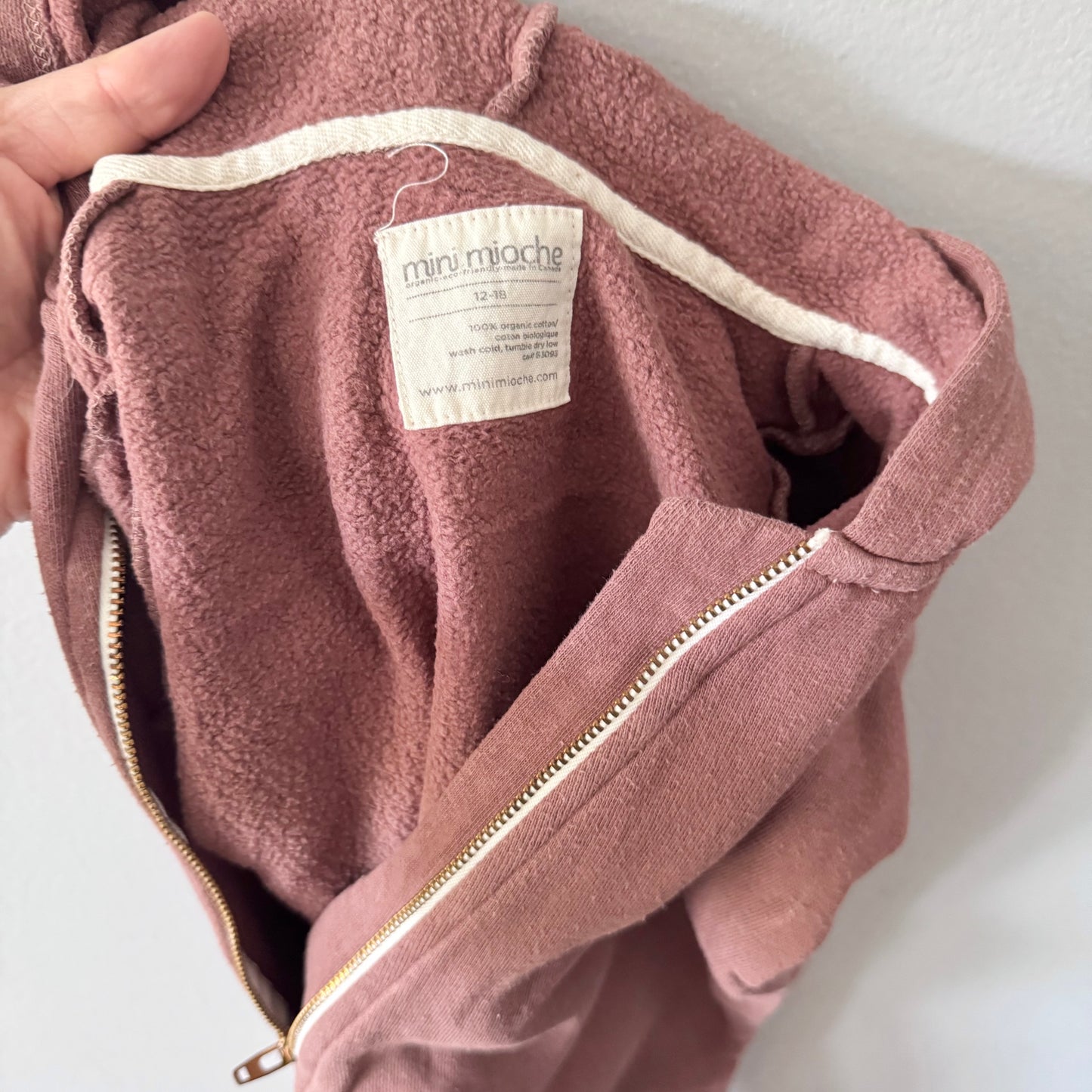 Mini mioche / Brown biker romper / 12-18M