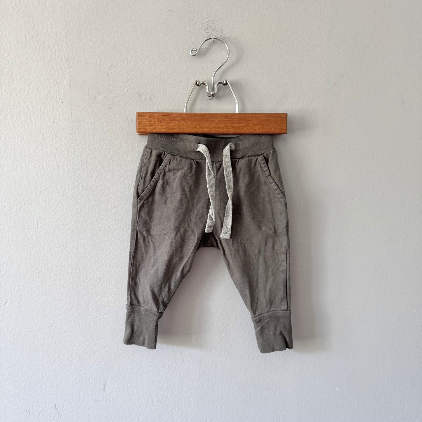 Mini Mioche / Dark grey cotton pants / 3-6M