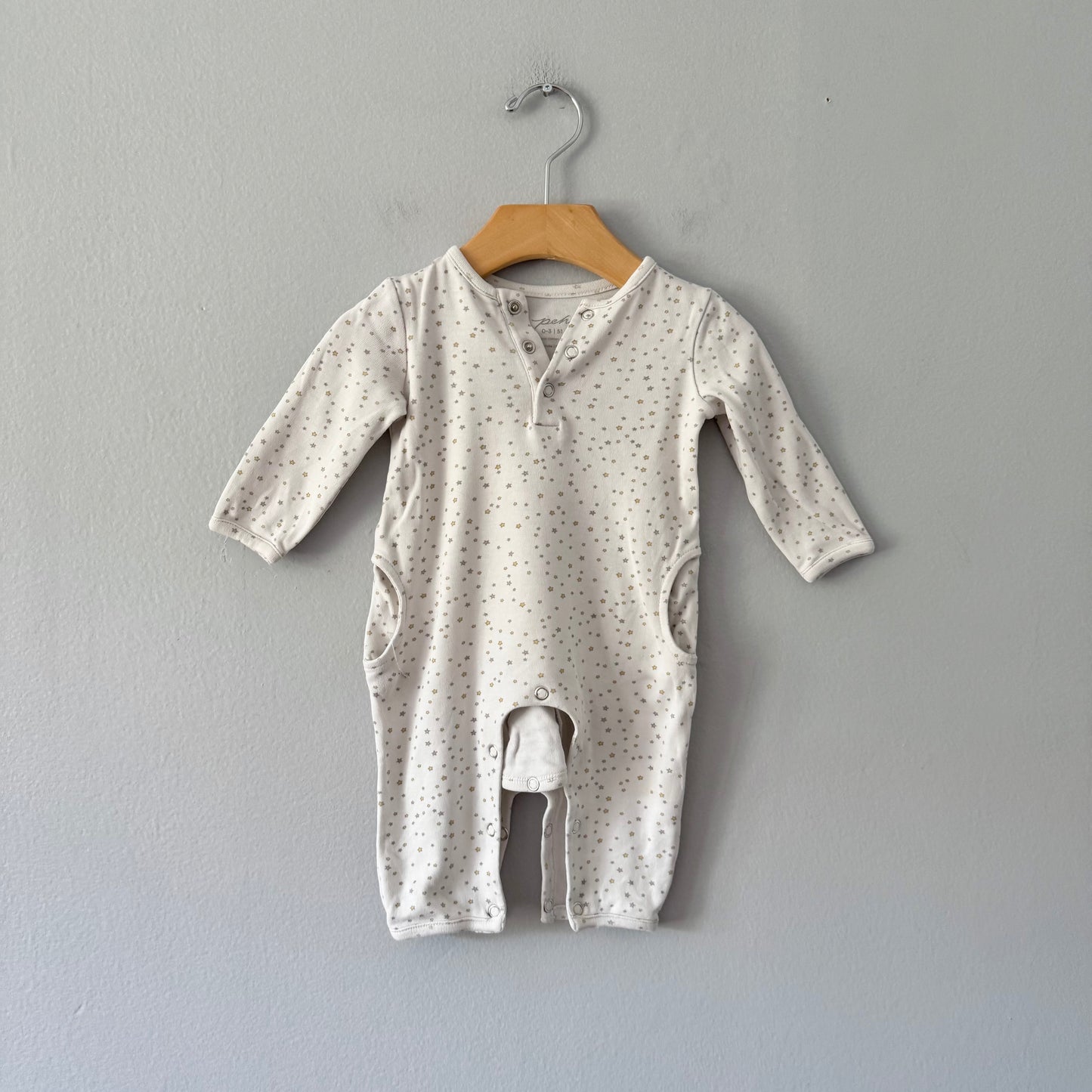 Pehr / White x stars romper / 0-3M
