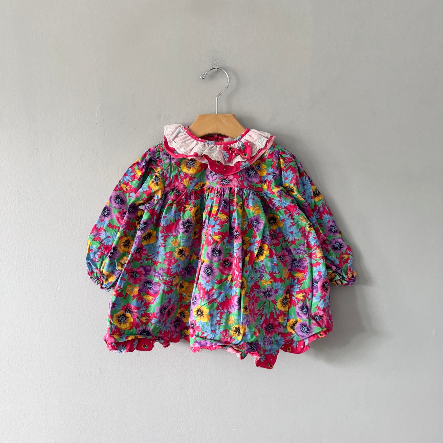 Vintage / Pink floral dress / 24M