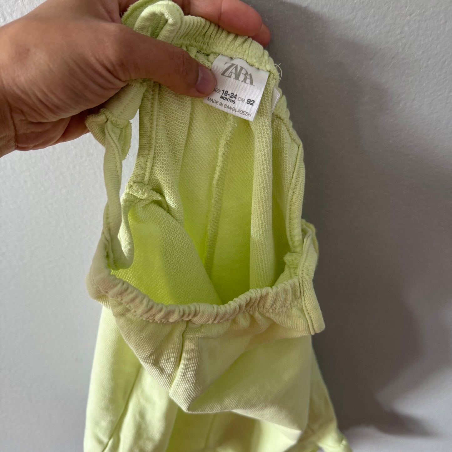Zara / Light green cami romper / 18-24M