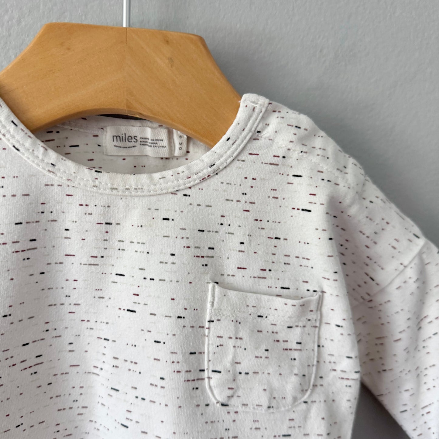 Miles baby / White long sleeve dress / 6M