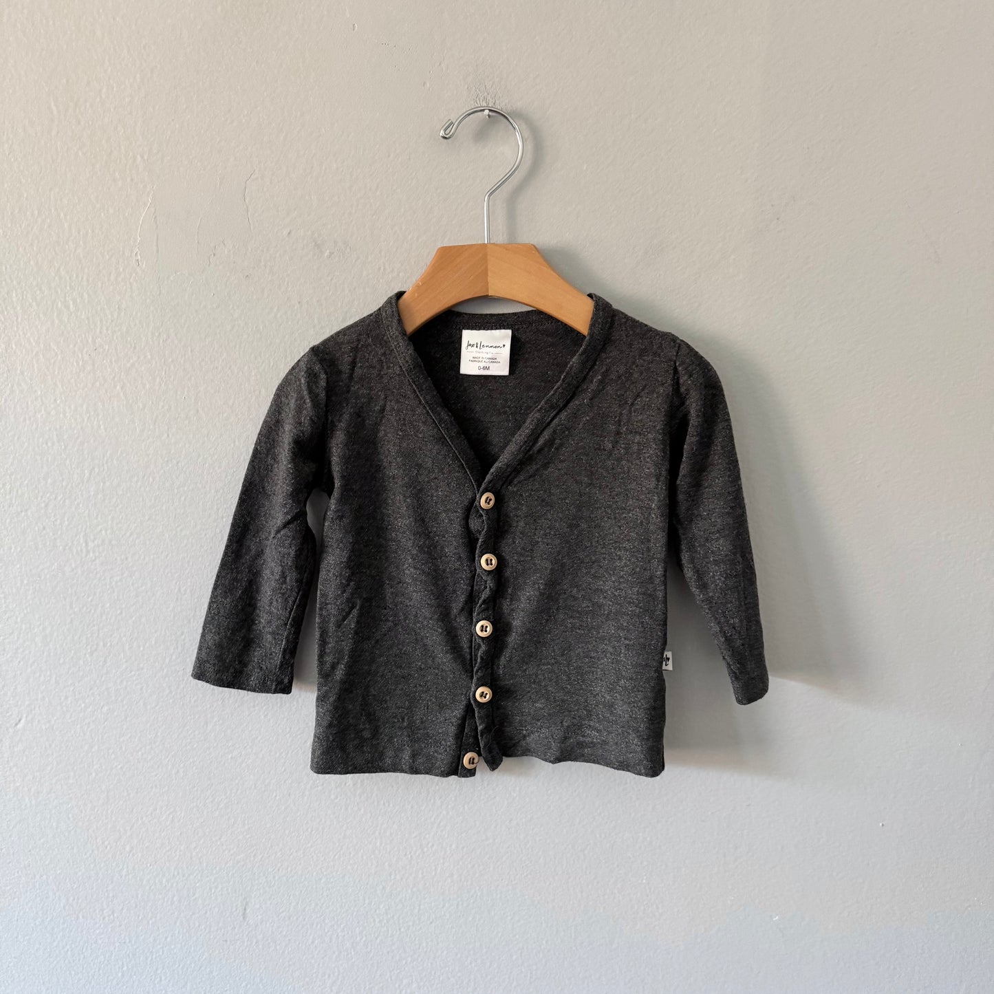 Jax & Lennon / Dark grey cardigan / 0-6M