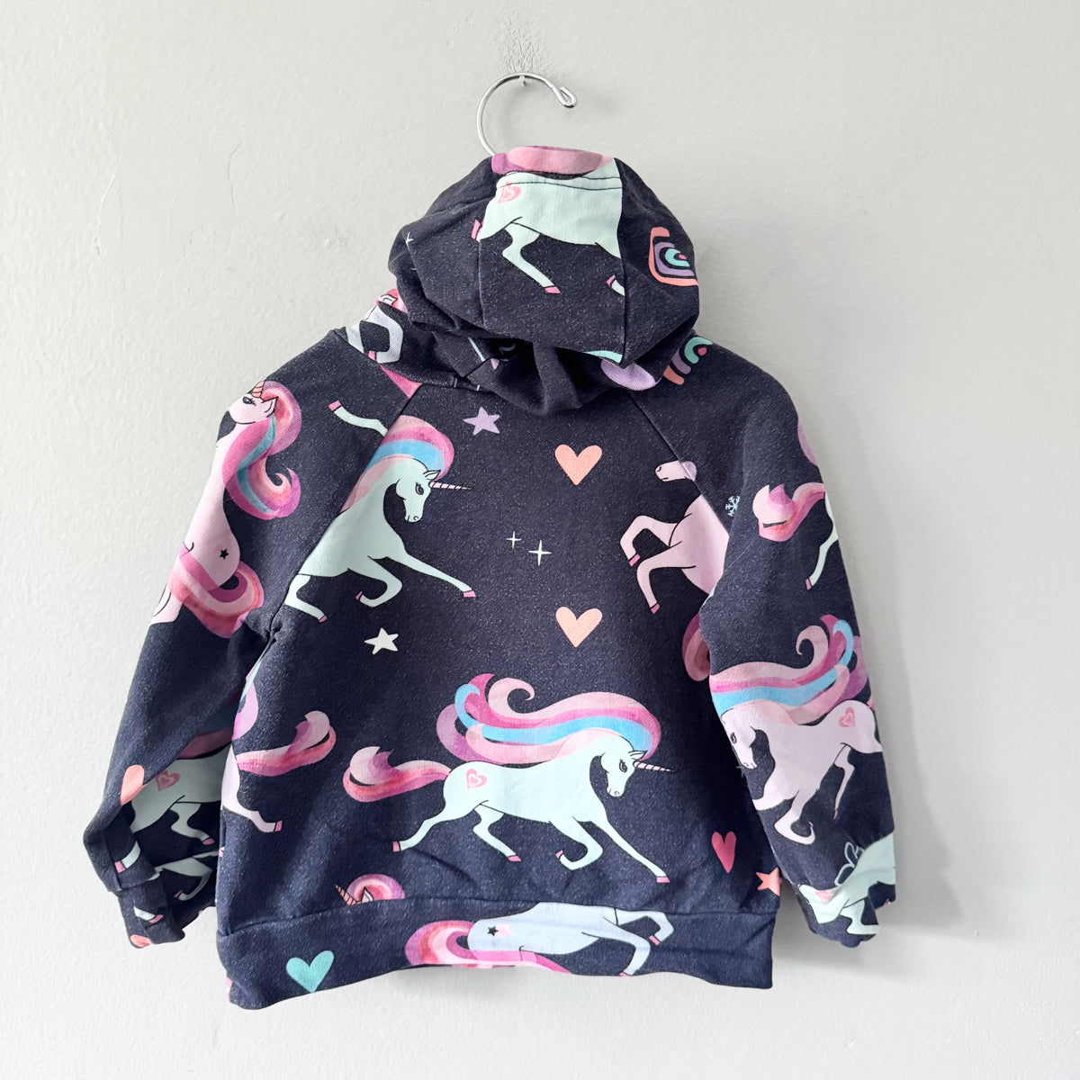 Deux par deux / Navy x unicorn hoodie / 4Y