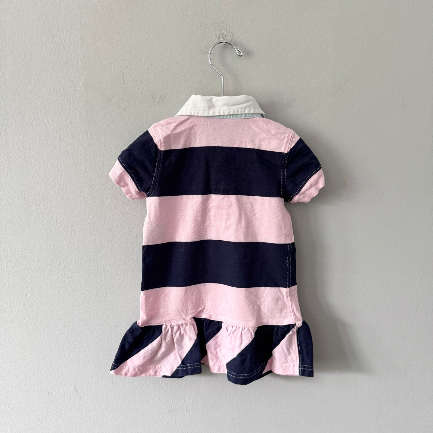 Polo Ralph Lauren / Pink navy stripe dress / 2T