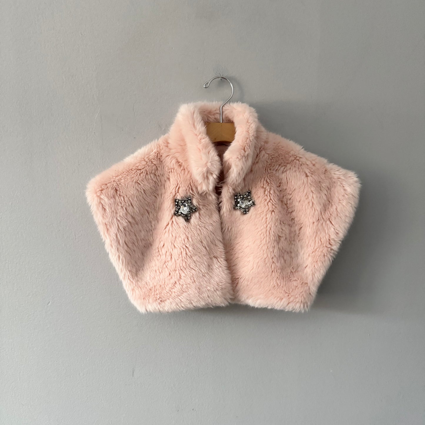 Tutu Du Monde / Light pink faux fur vest / M(4-6Y)