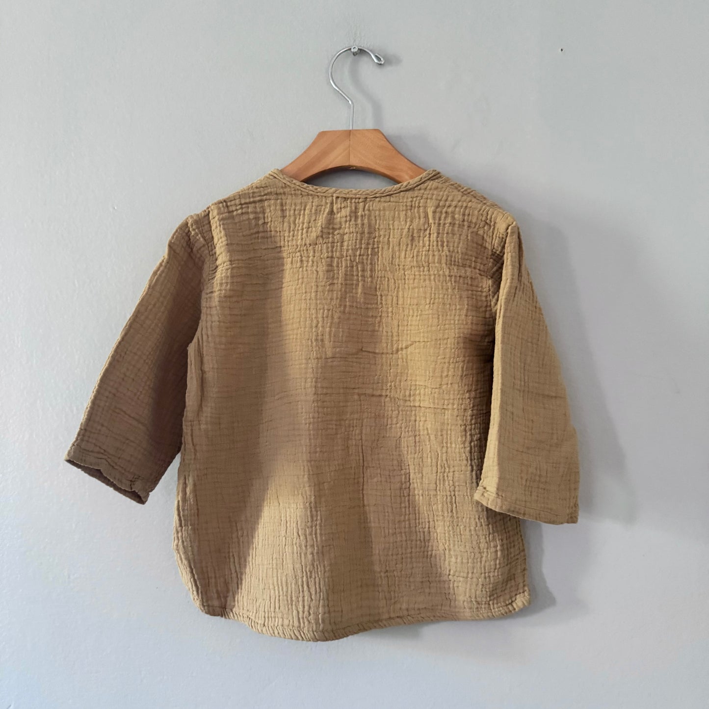 The Simple Folk / Brown mulsin top / 4-5Y