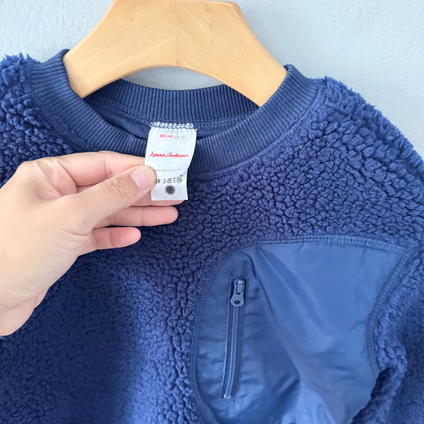Hanna Andersson / Navy sherpa pullover / 3T