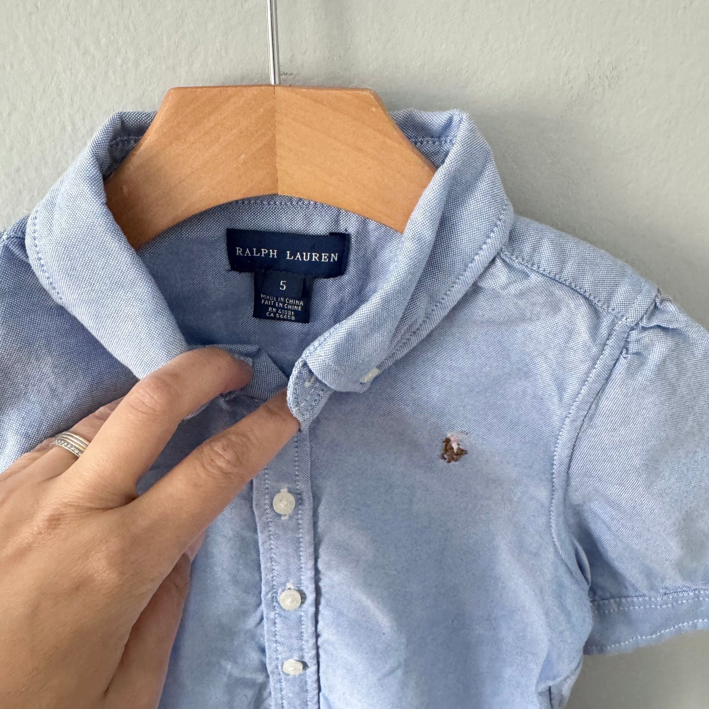 Polo Ralph Lauren / Blue oxford shirt / 5Y