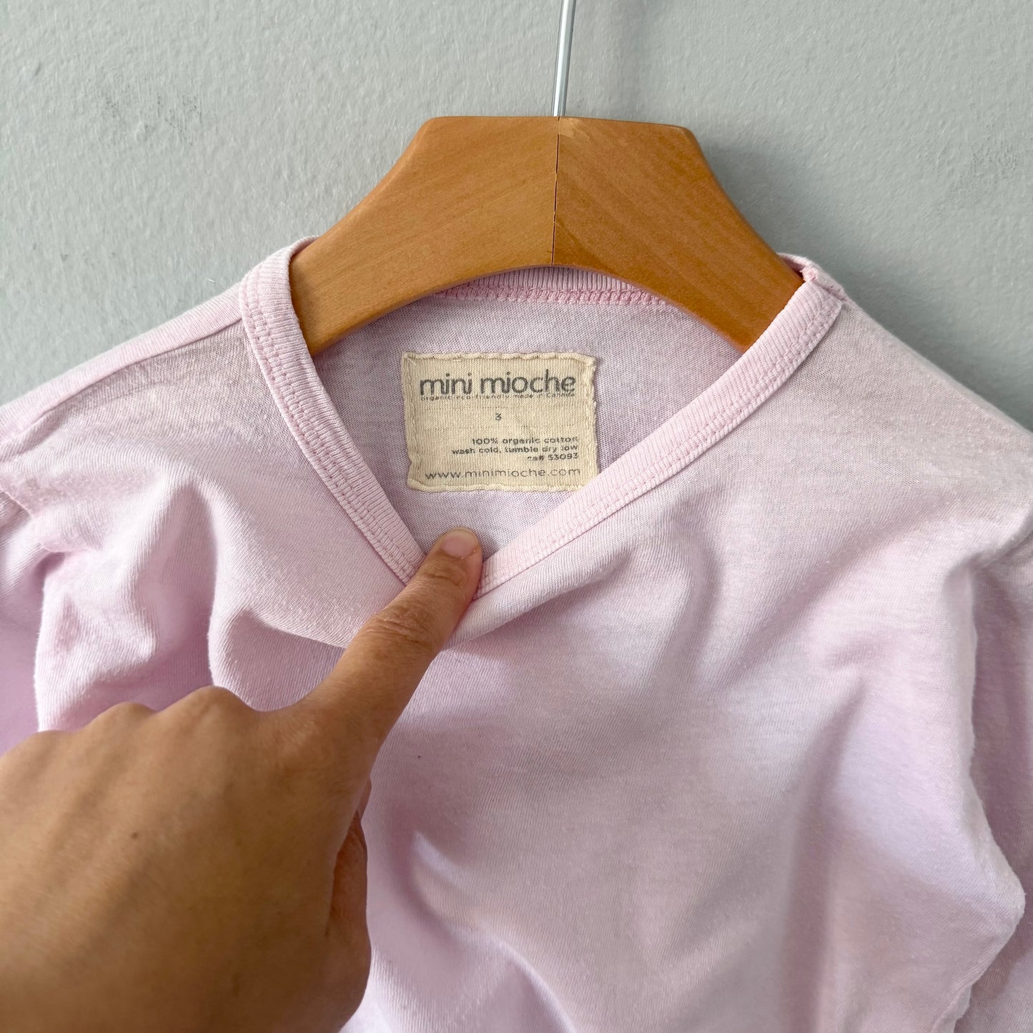 Mini mioche / Light pink long sleeve top / 3Y