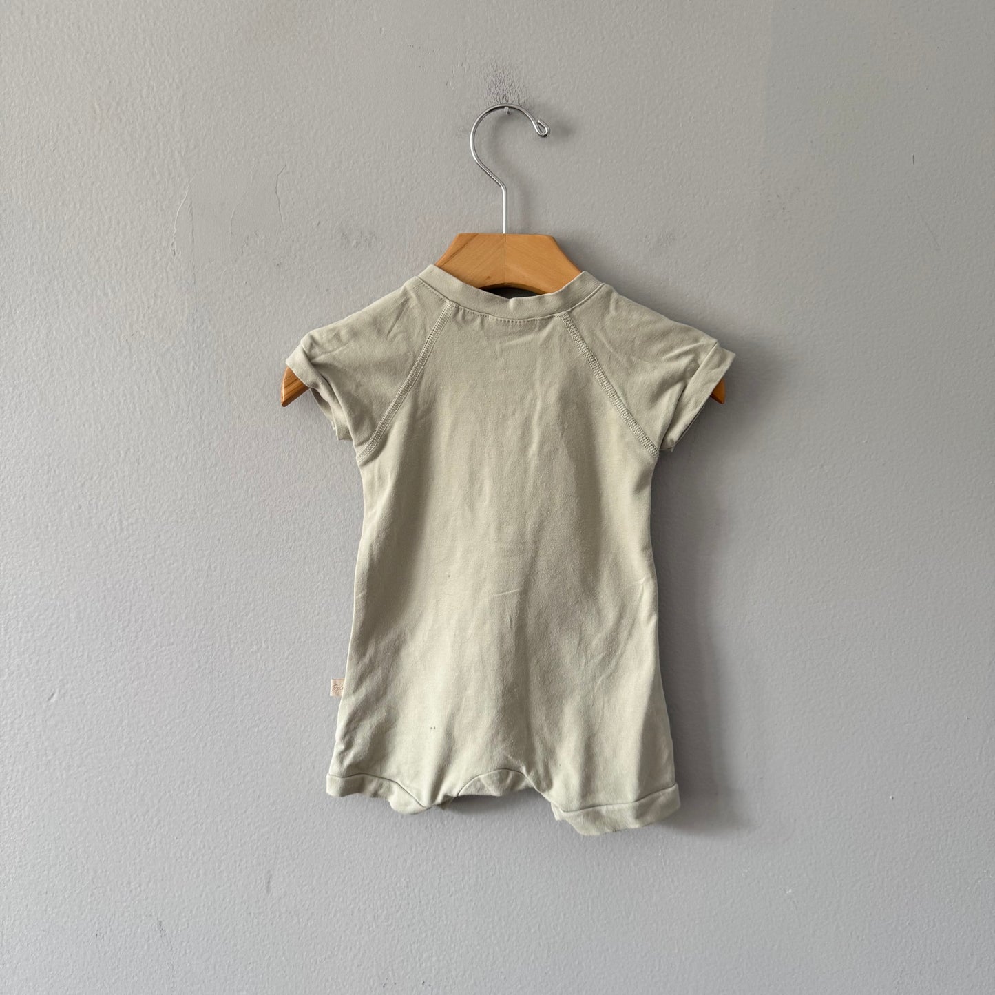 Jax + Lennon / Light grey summer romper / 0-6M