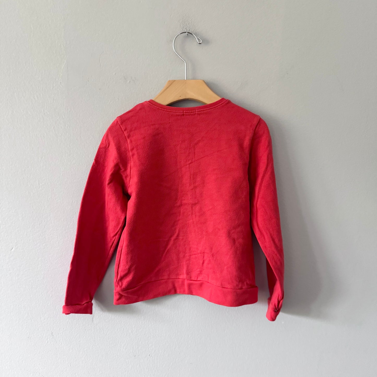 Miki House / Red cotton cardigan / 120cm(6Y)