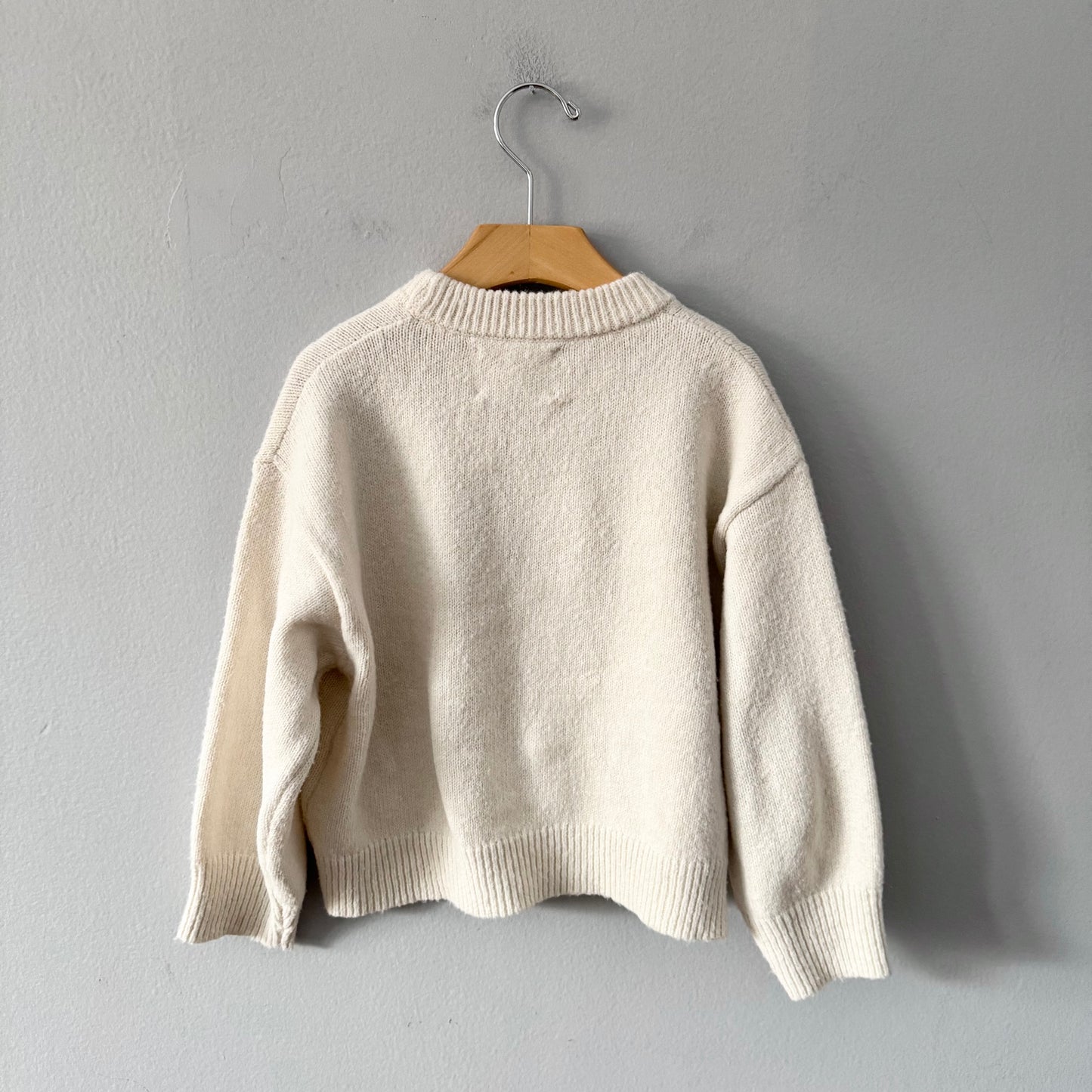 Zara / White knit pullover / 8-9Y