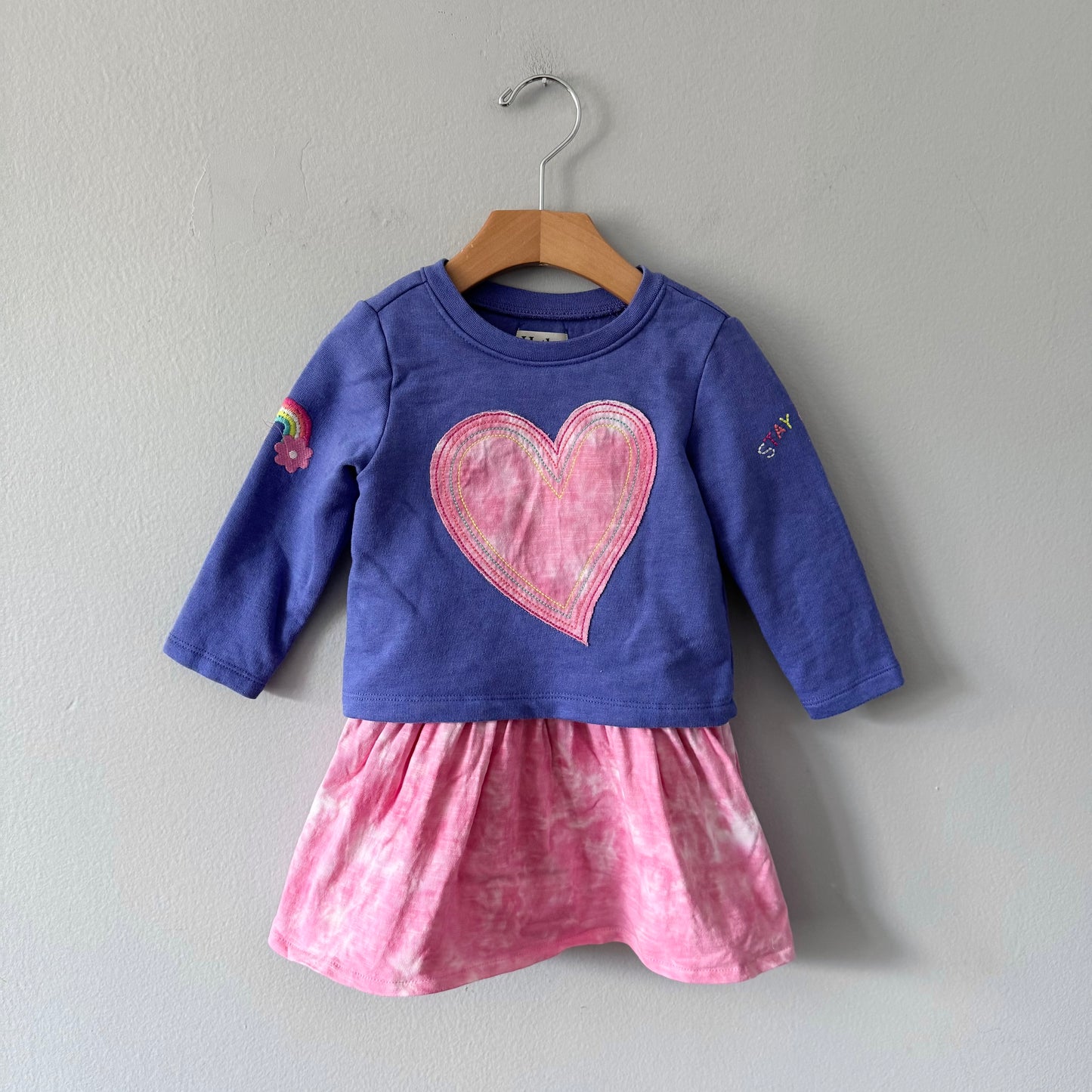 Hatley / Purple x pink crew dress / 2Y