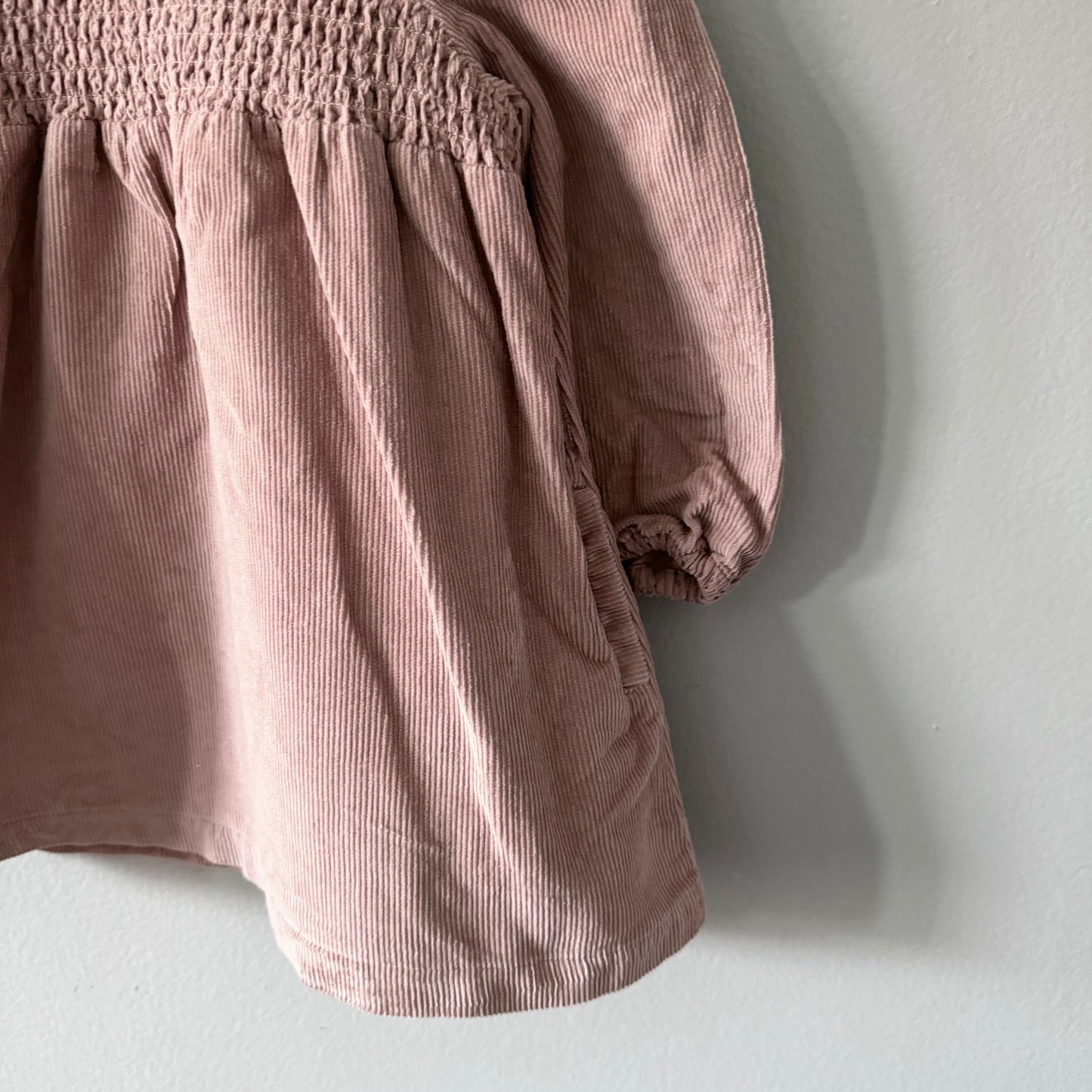 Pehr / Pink beige corduroy dress / 18-24M
