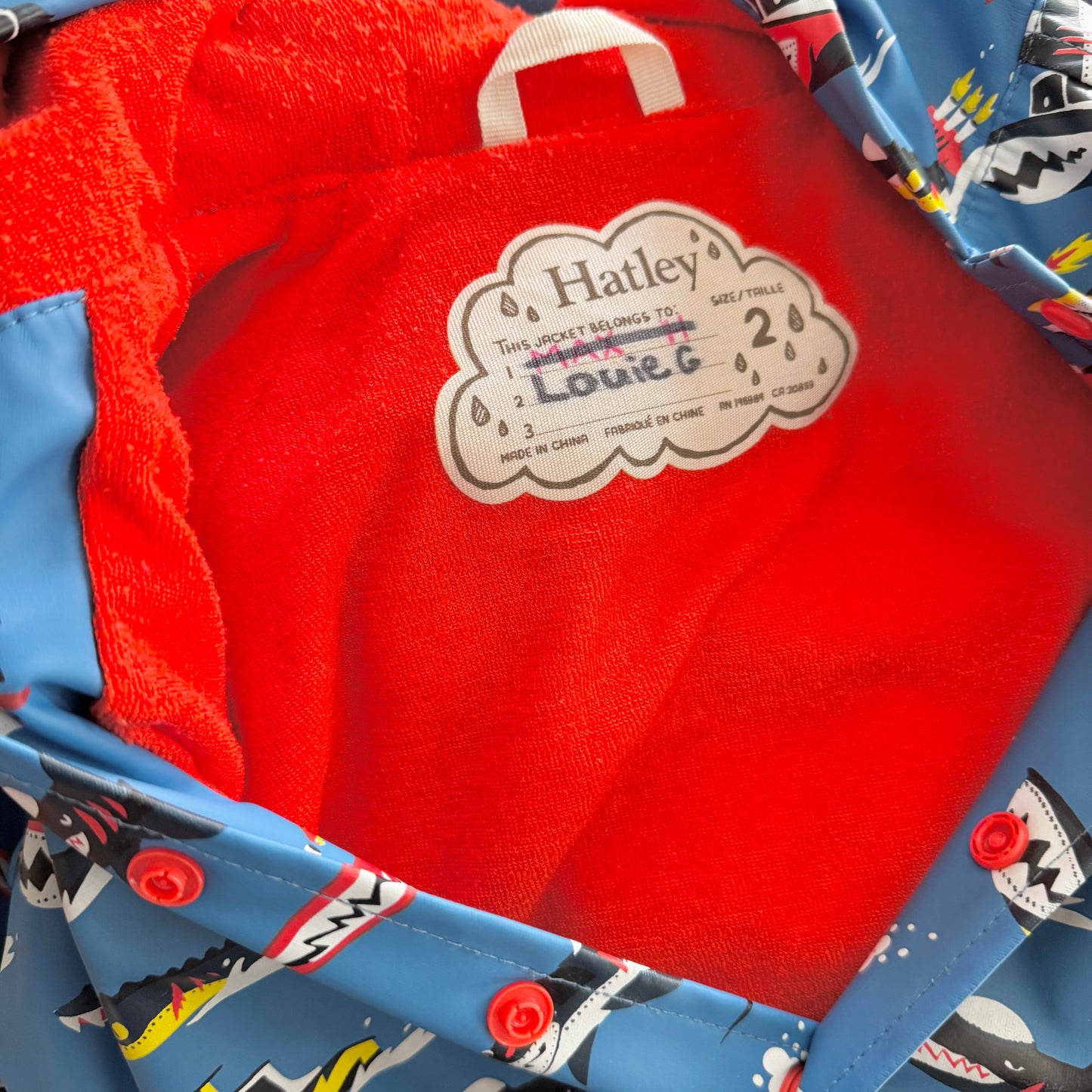 Hatley / Blue shark x boat rain jacket / 2Y