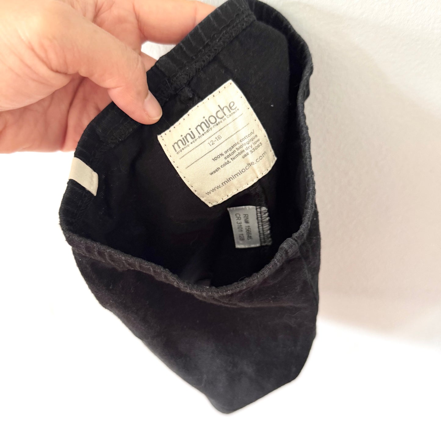 Mini Mioche / Black biker shorts / 12-18M