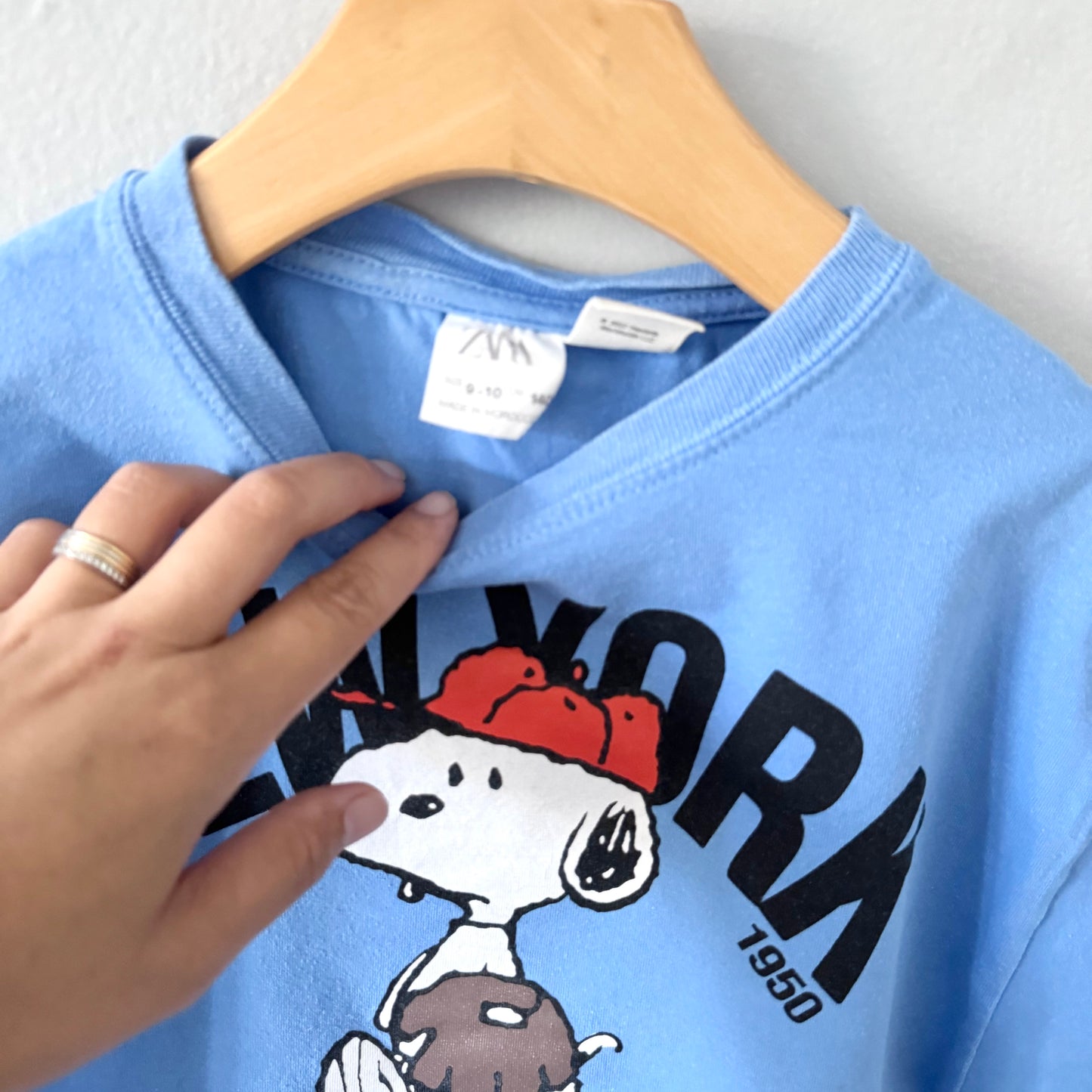 Zara / Snoopy blue T-shirt / 9-10Y