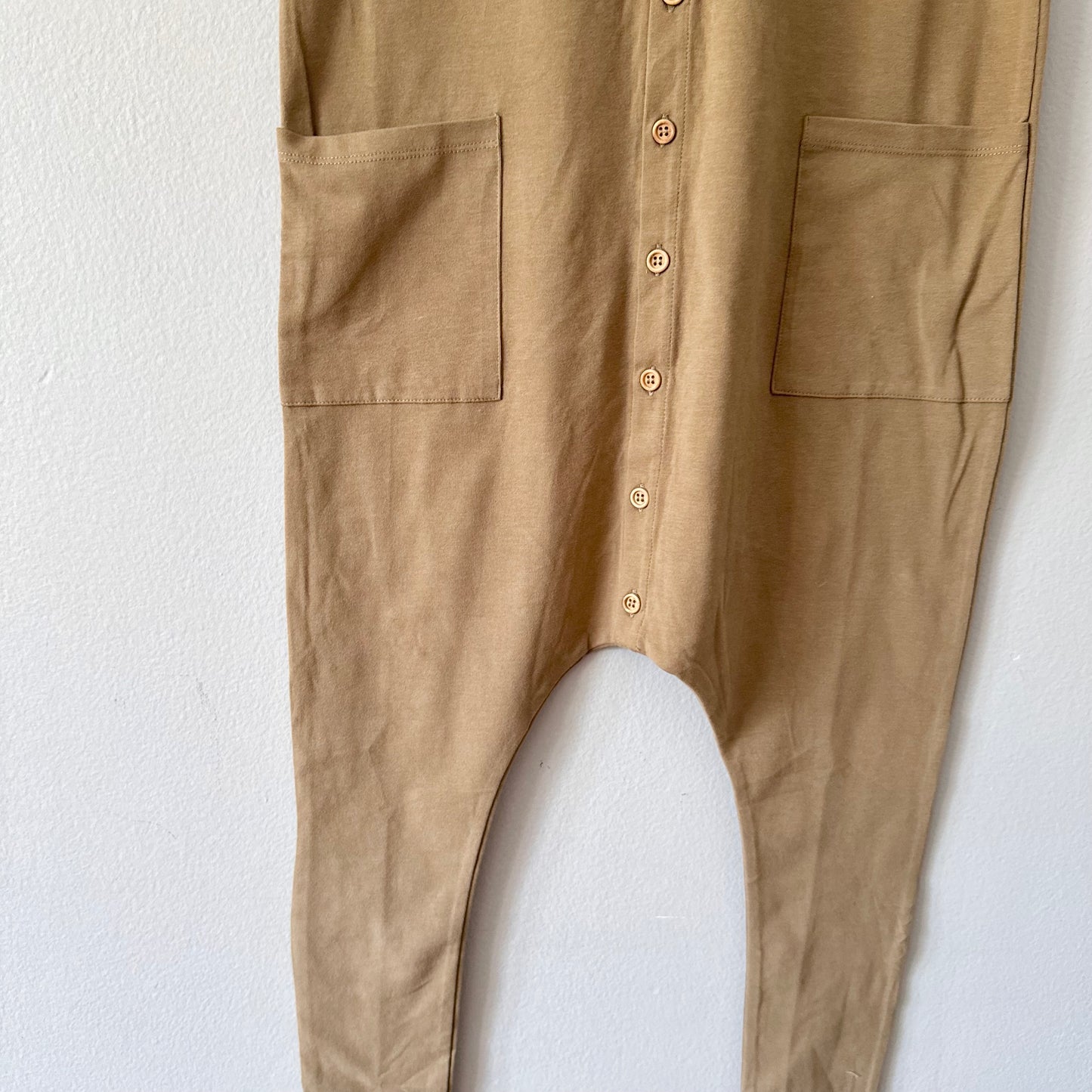 The Simple Folk / Brown organic cotton tank romper / 7-8Y - New with tag