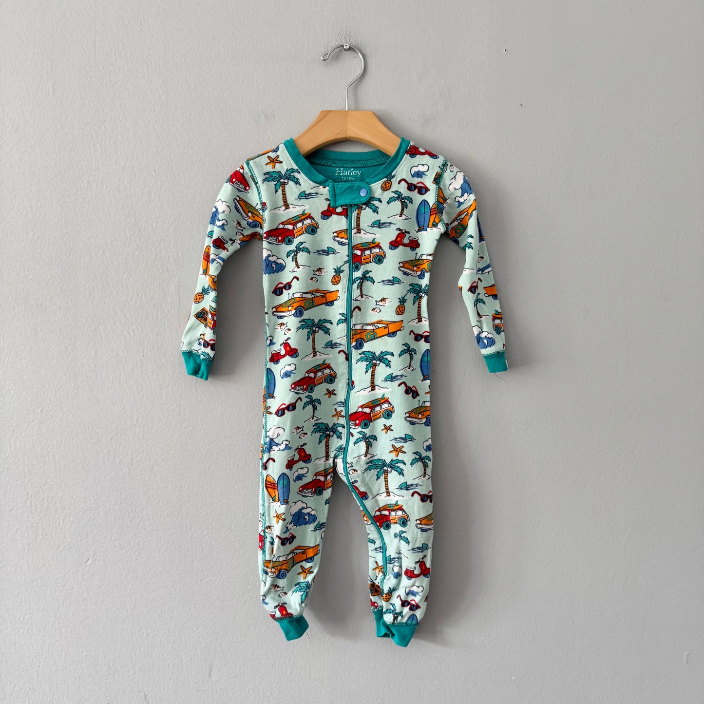 Hatley / Blue x beach sleeper / 12-18M