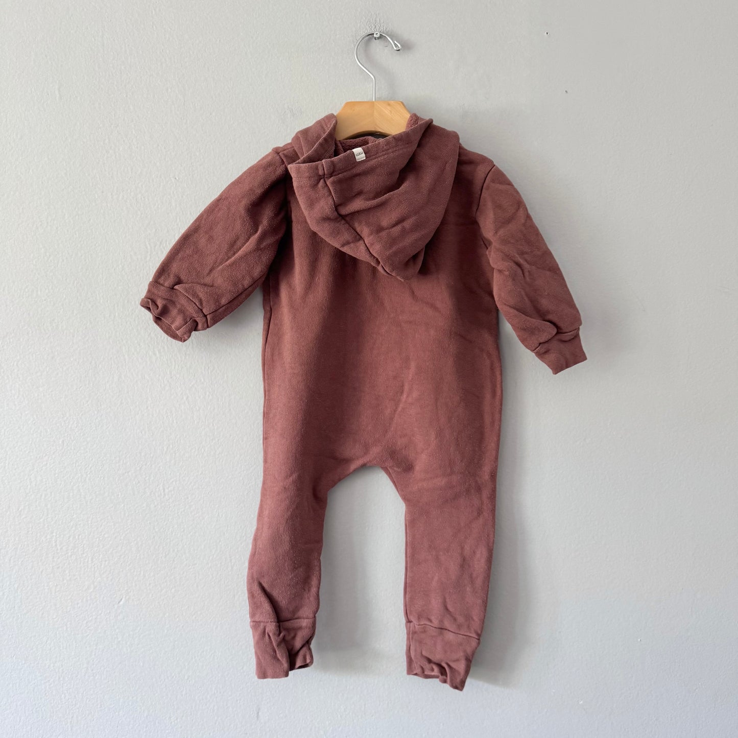 Mini mioche / Brown biker romper / 12-18M