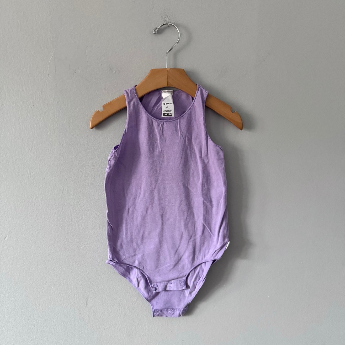Bonds / Purple tank onesie / 18-24M