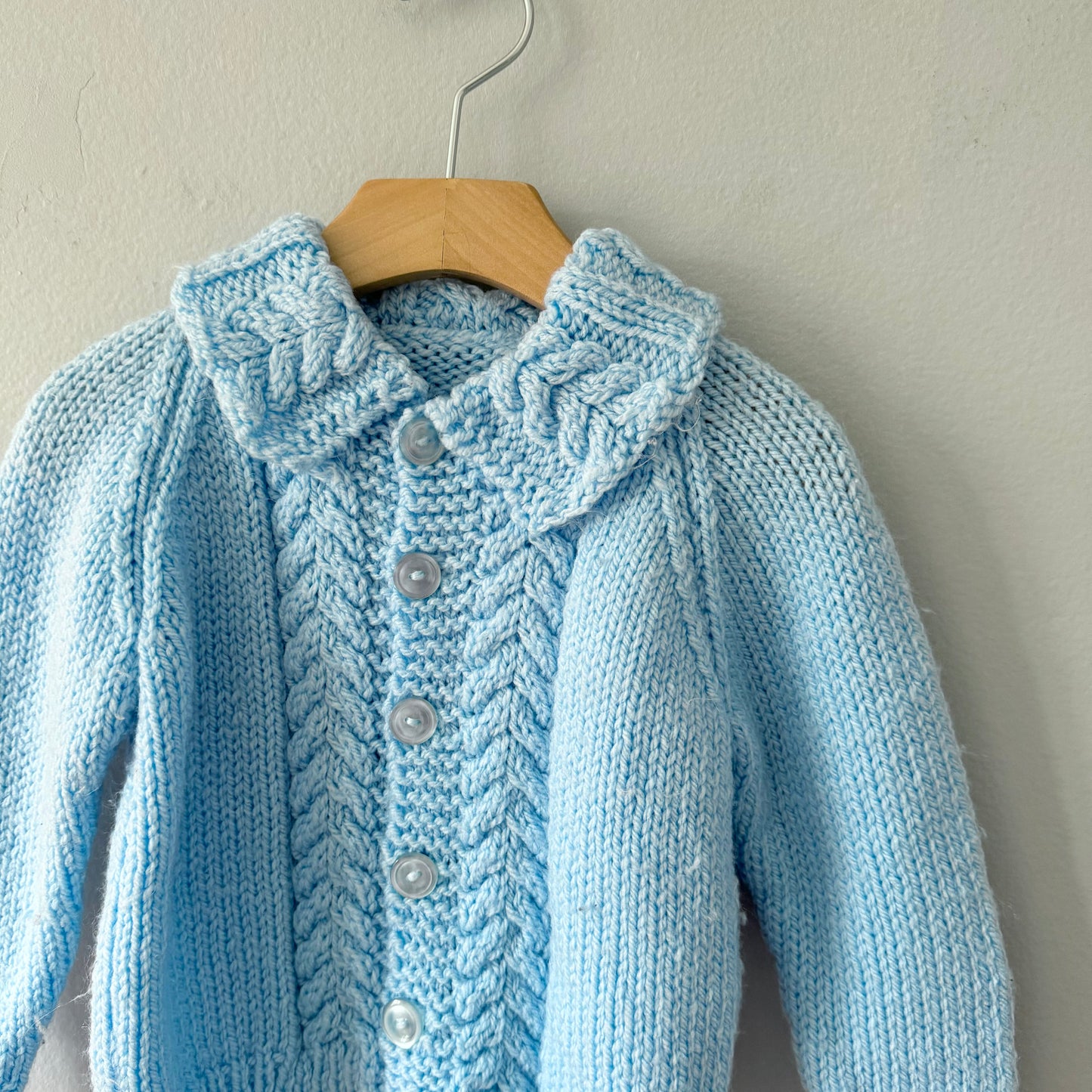 Handmade / Light blue knit jacket / 3Y