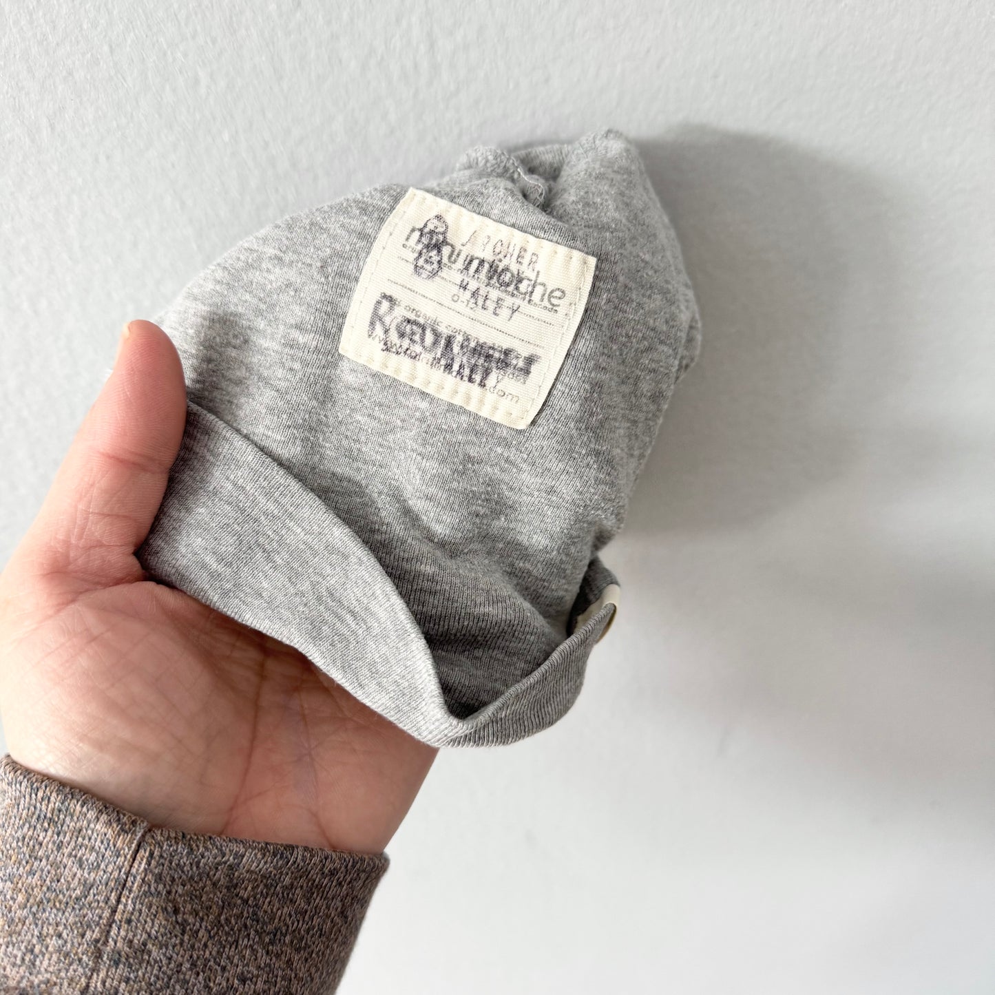 Mini mioche / Bonnet gris clair / 0-12M