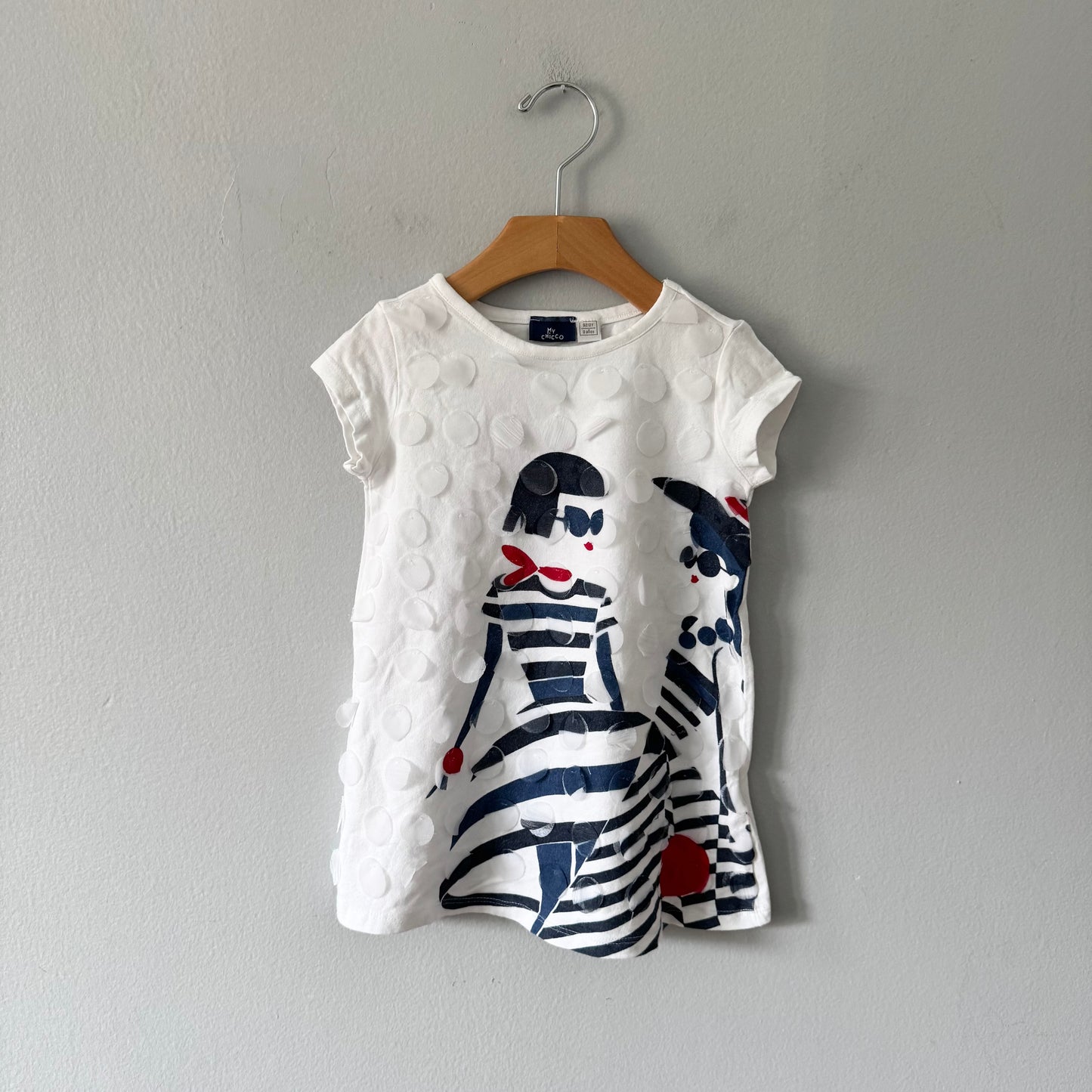 My Chicco / White short sleeve dress / 2Y