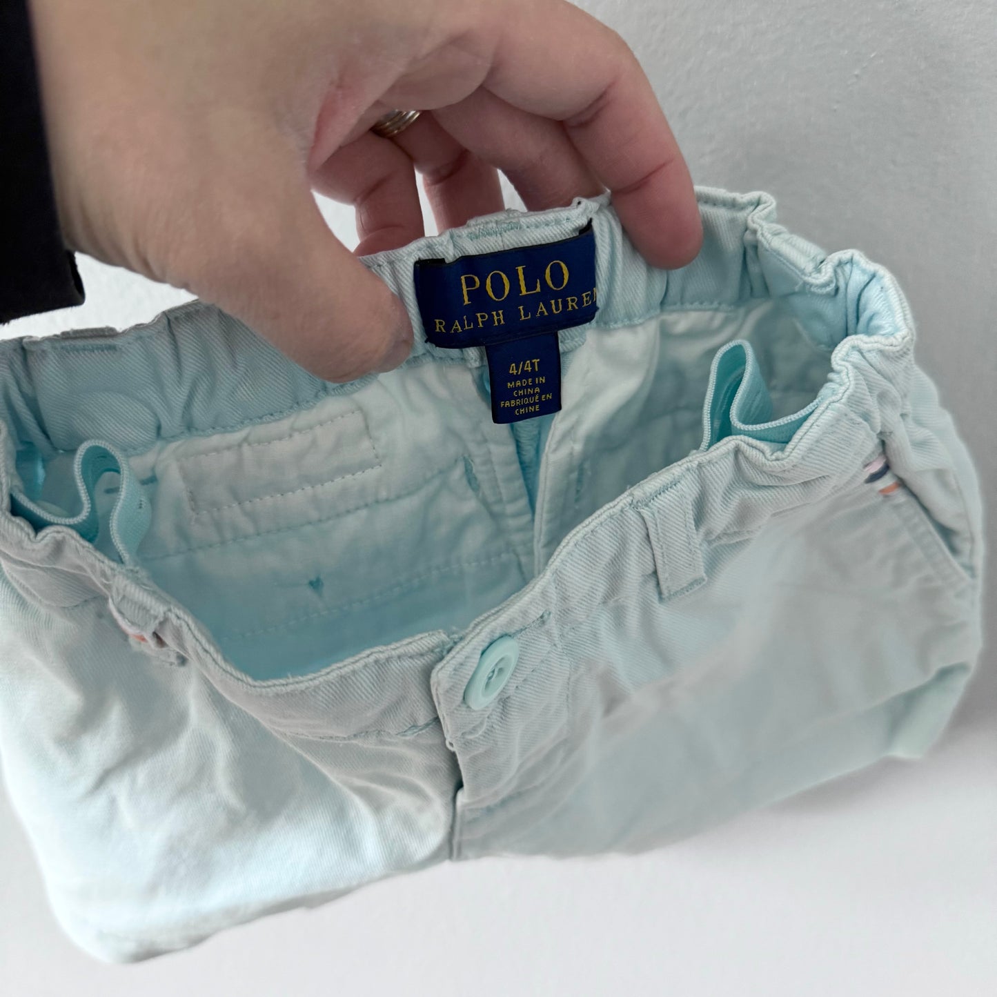 Polo Ralph Lauren / Short bleu clair / 4A - Rapiécé