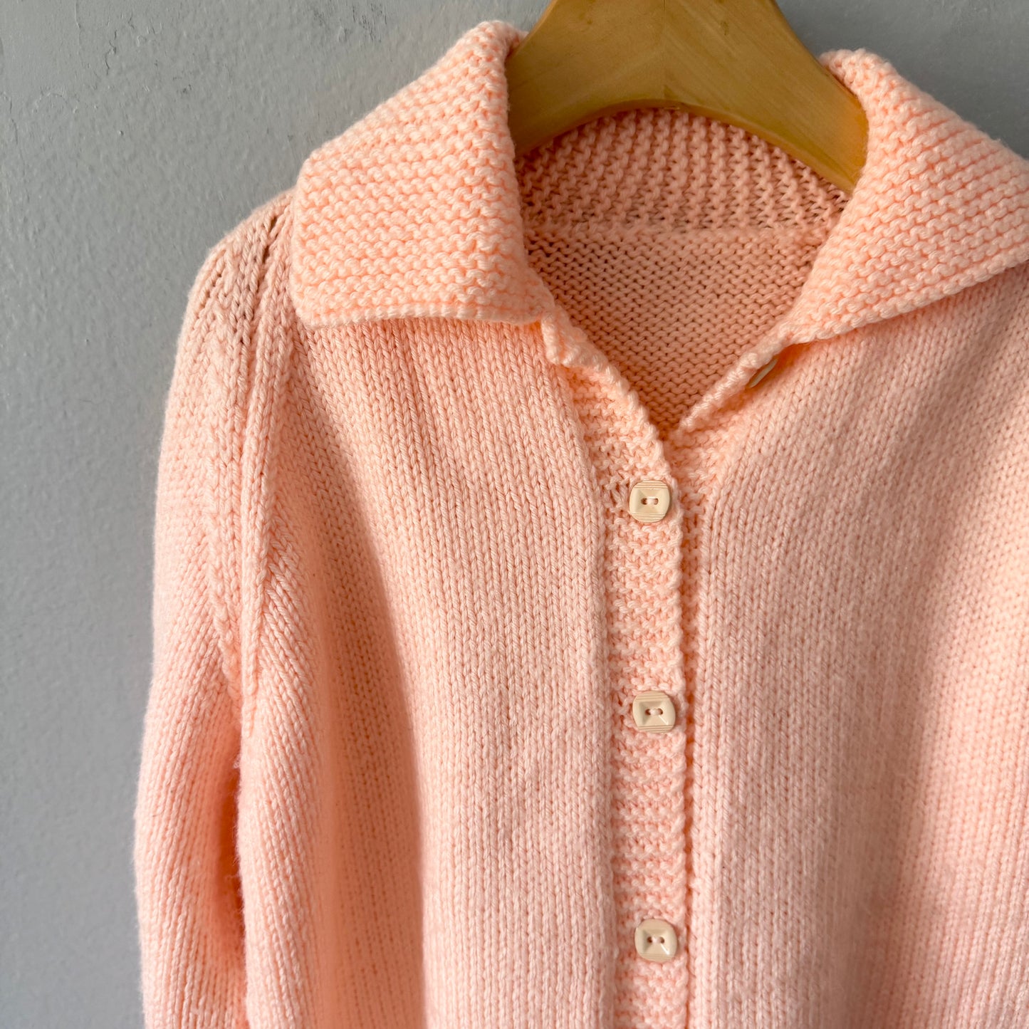 Handmade / Light orange knit jacket / 7Y