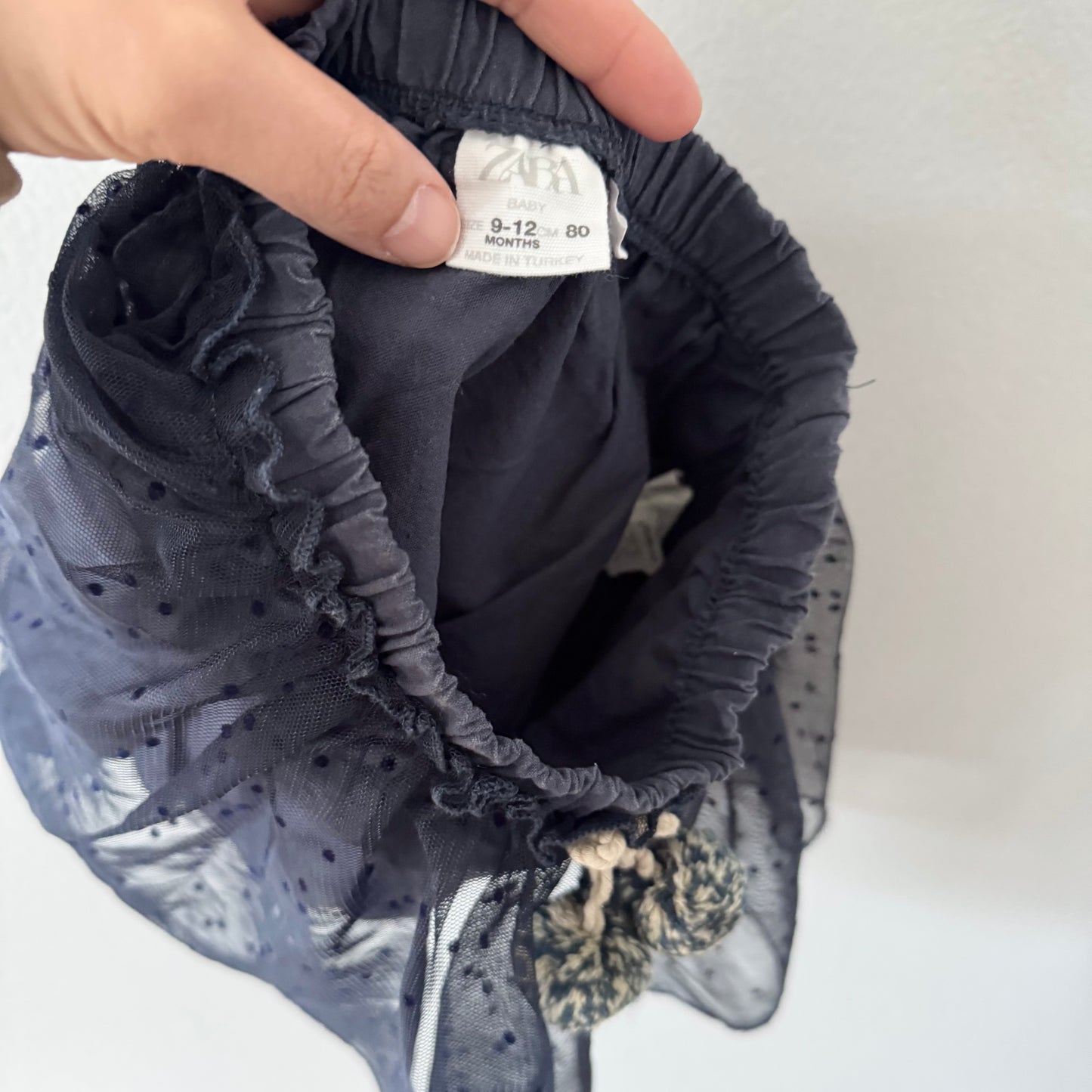 Zara / Black cotton lined skirt / 9-12M