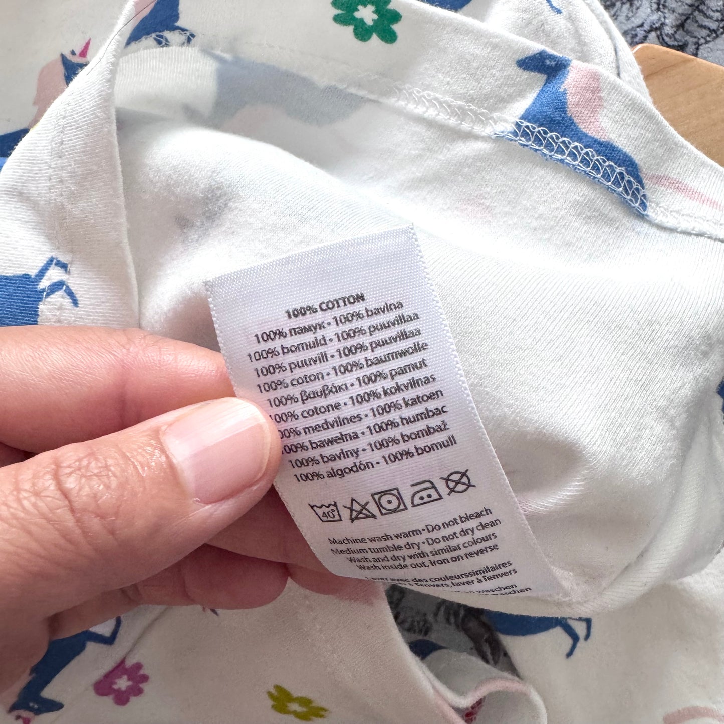 Lollidays / White x unicorn long sleeve top / 6-12M