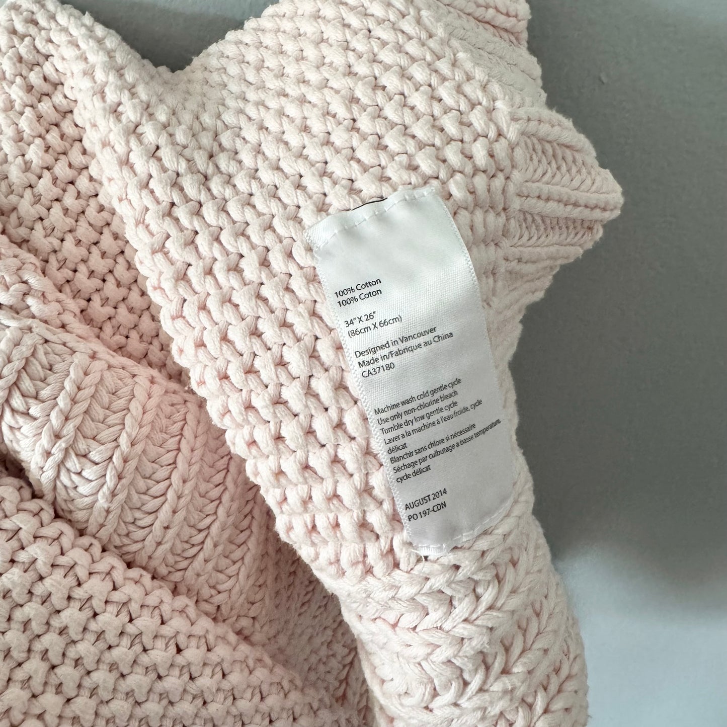 Beba bean / Light pink blanket