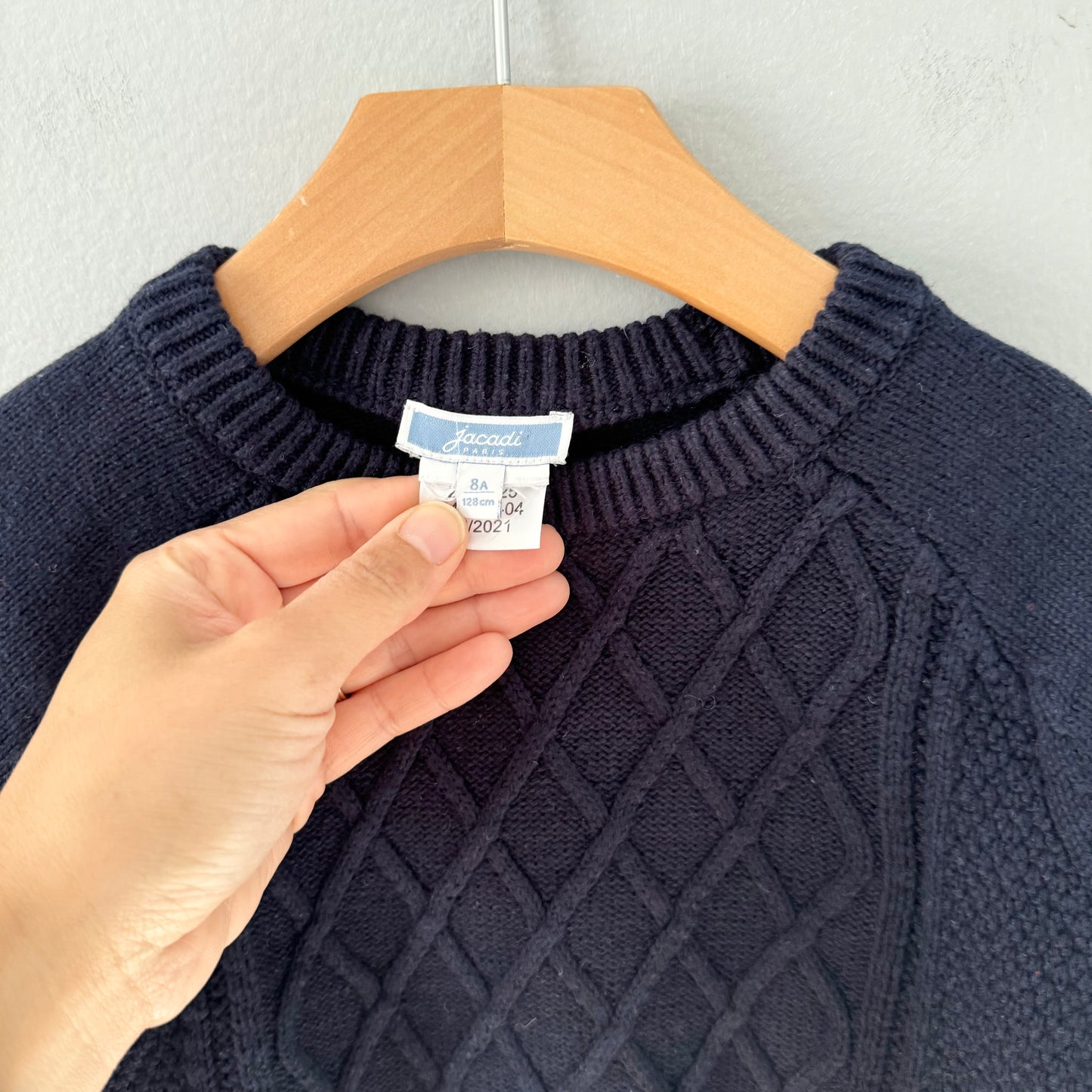 Jacadi / Navy knit pullover / 8Y
