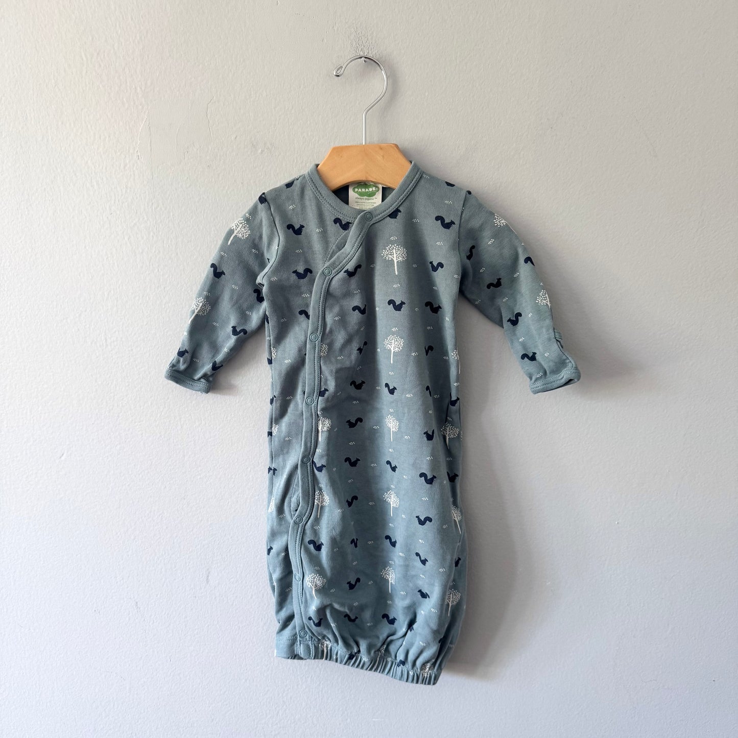 Parade Organics / Smokey blue x squirrel gown / 0-3M