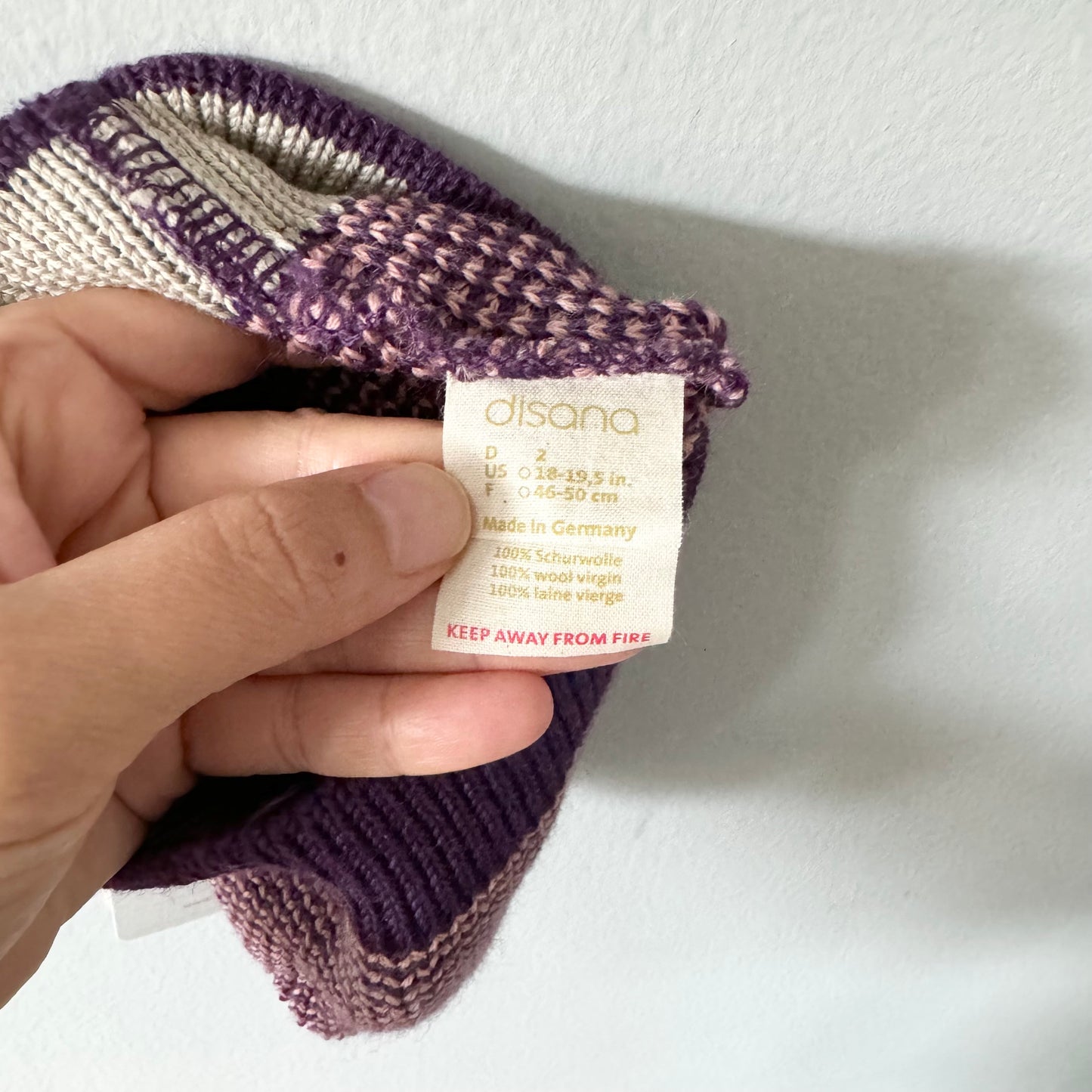 Disana / Beanie purple - New with tag / 46-50cm(12-24M)