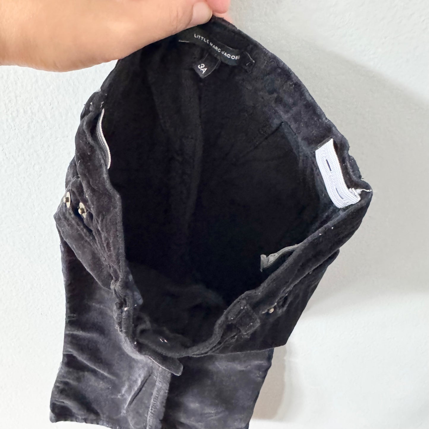 Little Marc Jacobs / Black velour pants / 3Y