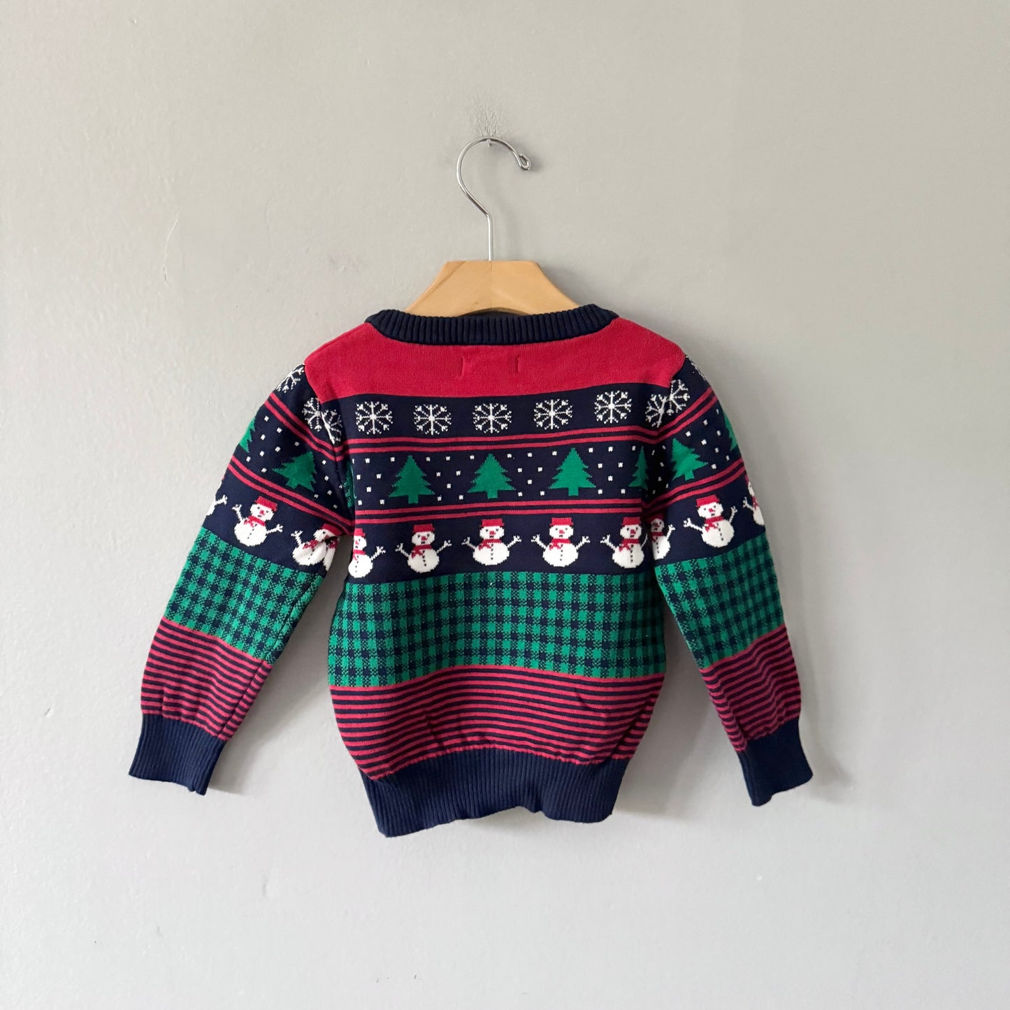 Andy & Evan / Navy holiday knit pullover / 3T