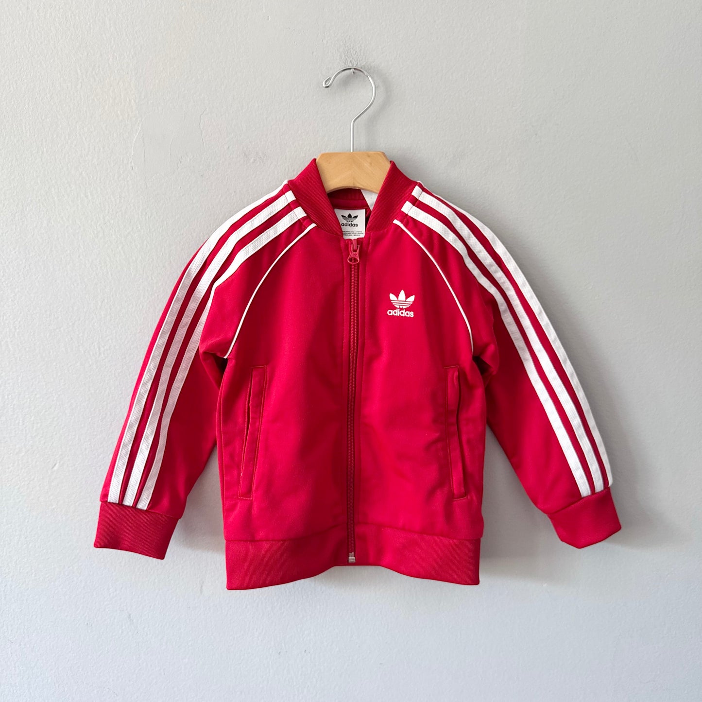 Adidas / Red track suit jacket / 3-4Y
