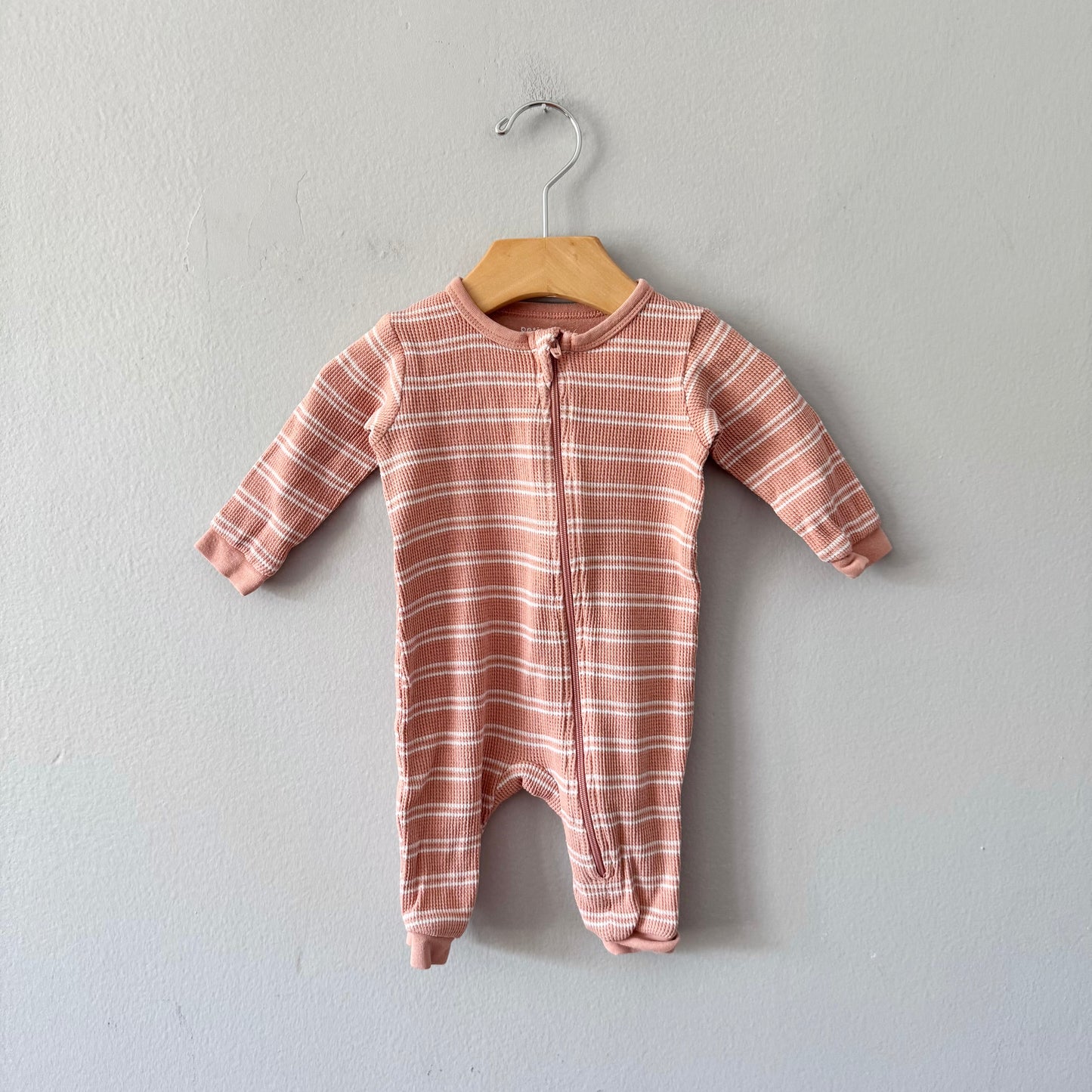 Petit lem / Orange waffle romper / 3M
