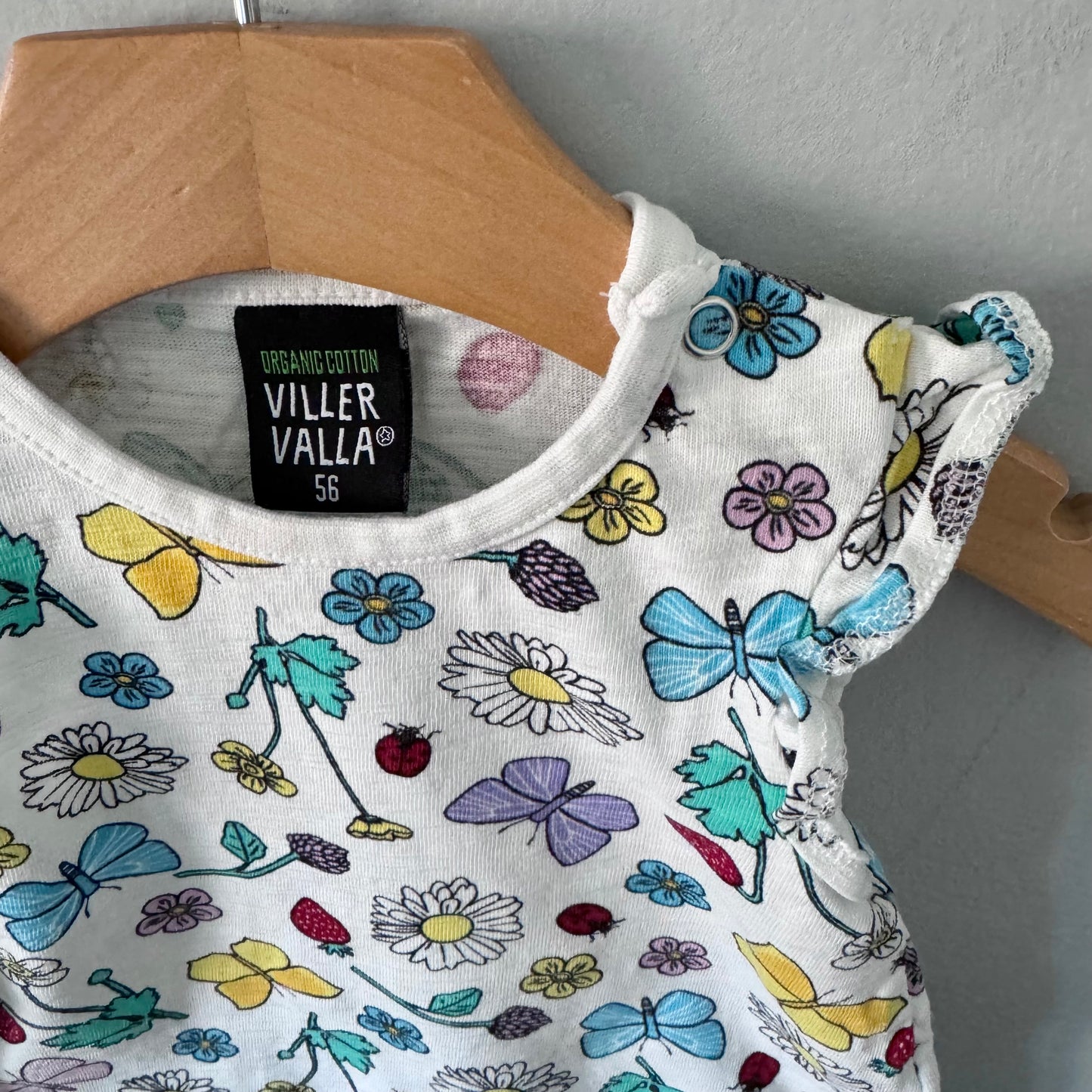 Viller Valla / White x flower tank top / 3-6M