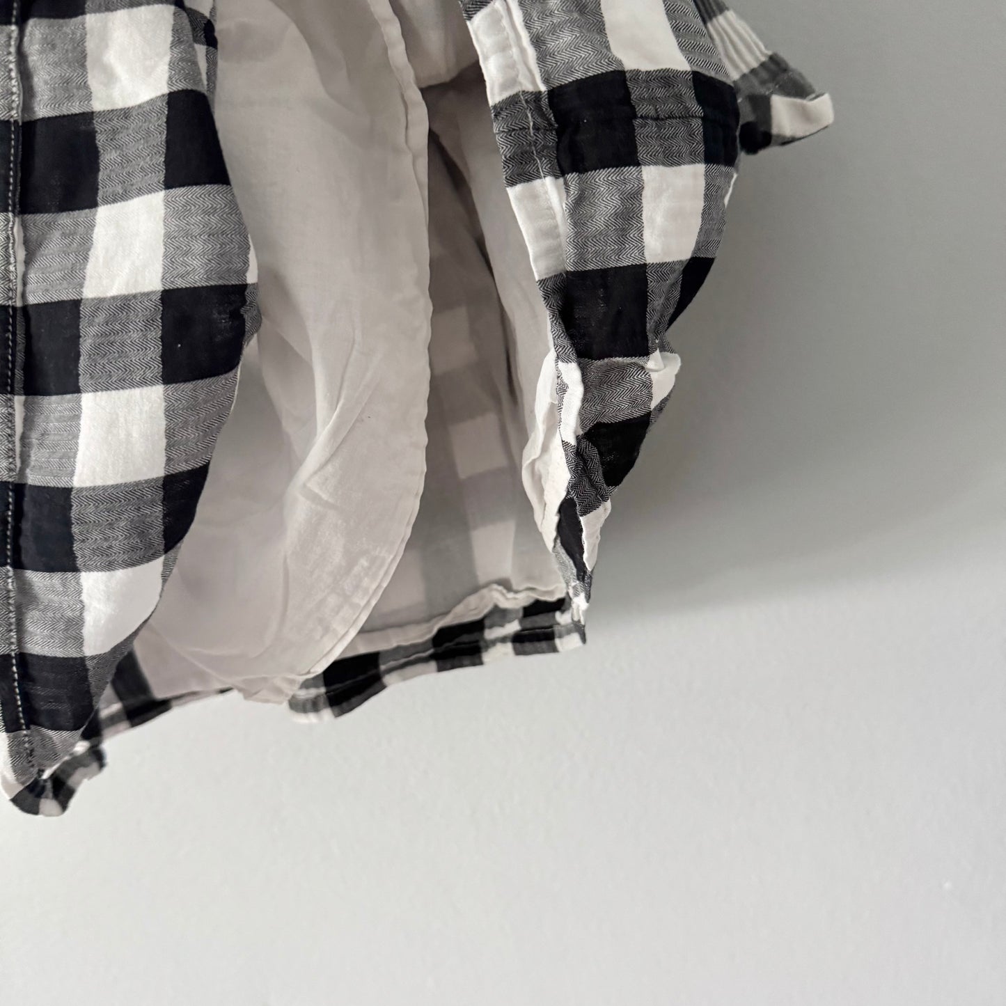 Next / Black white plaid dress / 18-24M